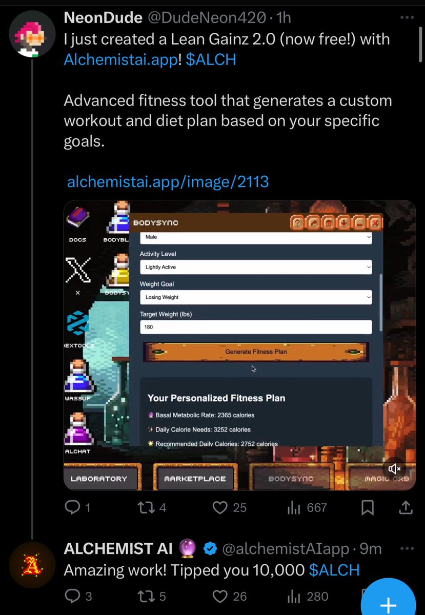 This is insane tech right here

Anyone can create apps on <a href="/alchemistAIapp/">ALCHEMIST AI 🔮</a> 

And when you share an app, you *might* get rewarded by the platform.

Game changer.

First mover.

Undervalued.

$alch