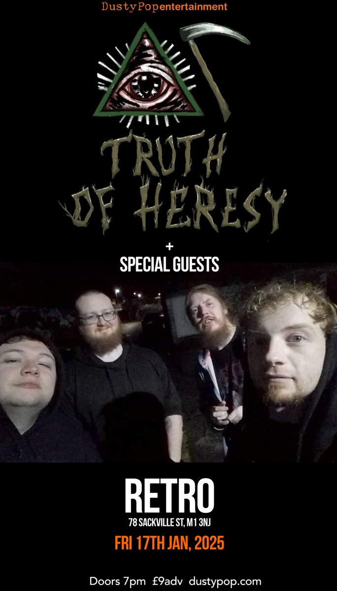 🚨 WE are playing the Retro Bar in Manchester on 17/01/2025! 🚨
Don’t miss out on this groove metal madness! 

More announcements soon on who will be tearing up the stage with us!!

Get your tickets here: 🔥🎟️
 fatso.ma/0Vrl

<a href="/DustyPopUK/">Dusty Pop Entertainment</a>