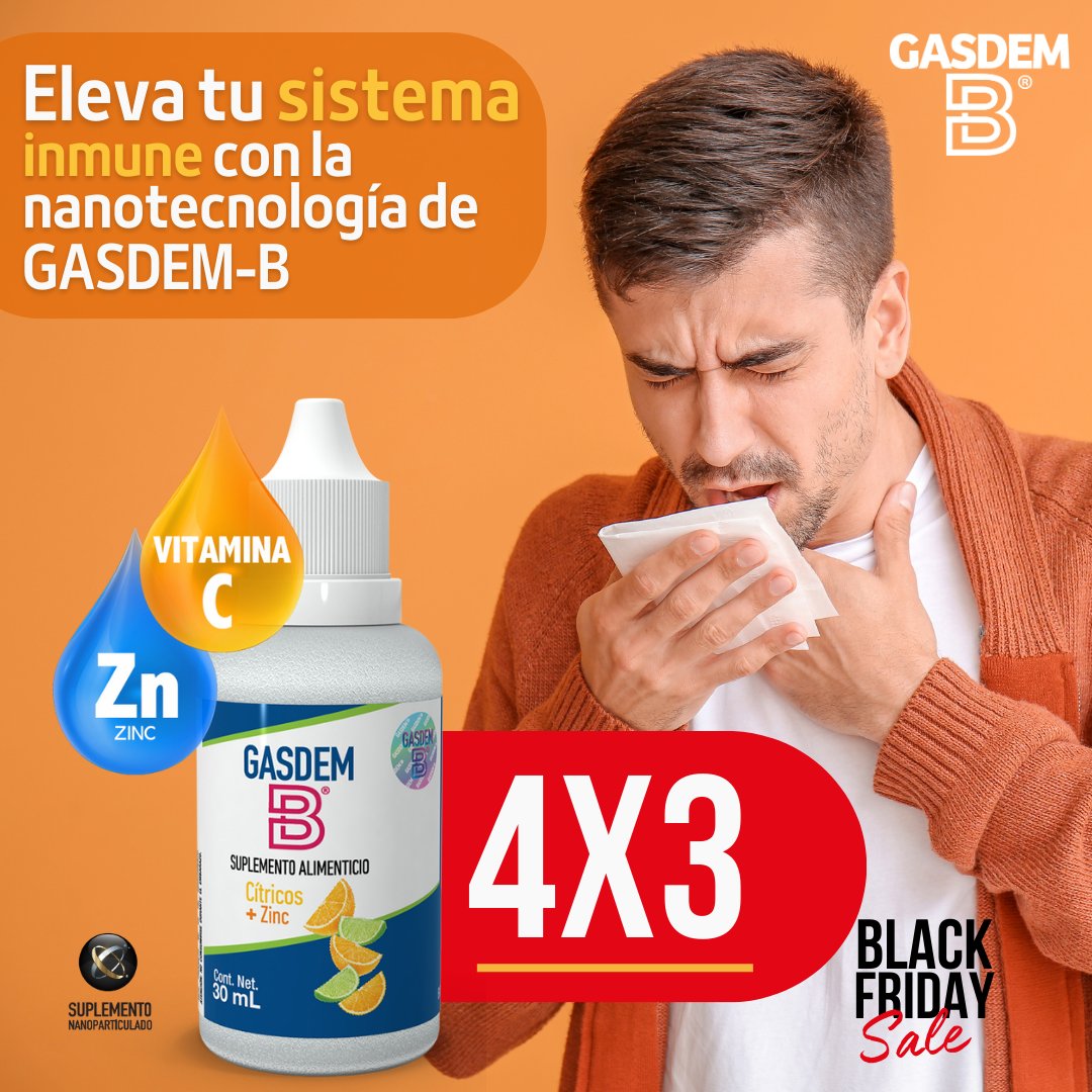 🖤 ¡El Black Friday llegó a Gasdem B! 🖤
Aprovecha nuestra promoción especial: ¡4x3 en TODOS nuestros suplementos alimenticios! 💧✨
¡Puedes combinarlos a tu gusto!
🌟 Válido solo por tiempo limitado. ¡Corre que se agotan!
#BlackFriday #GasdemB #SaludNatural