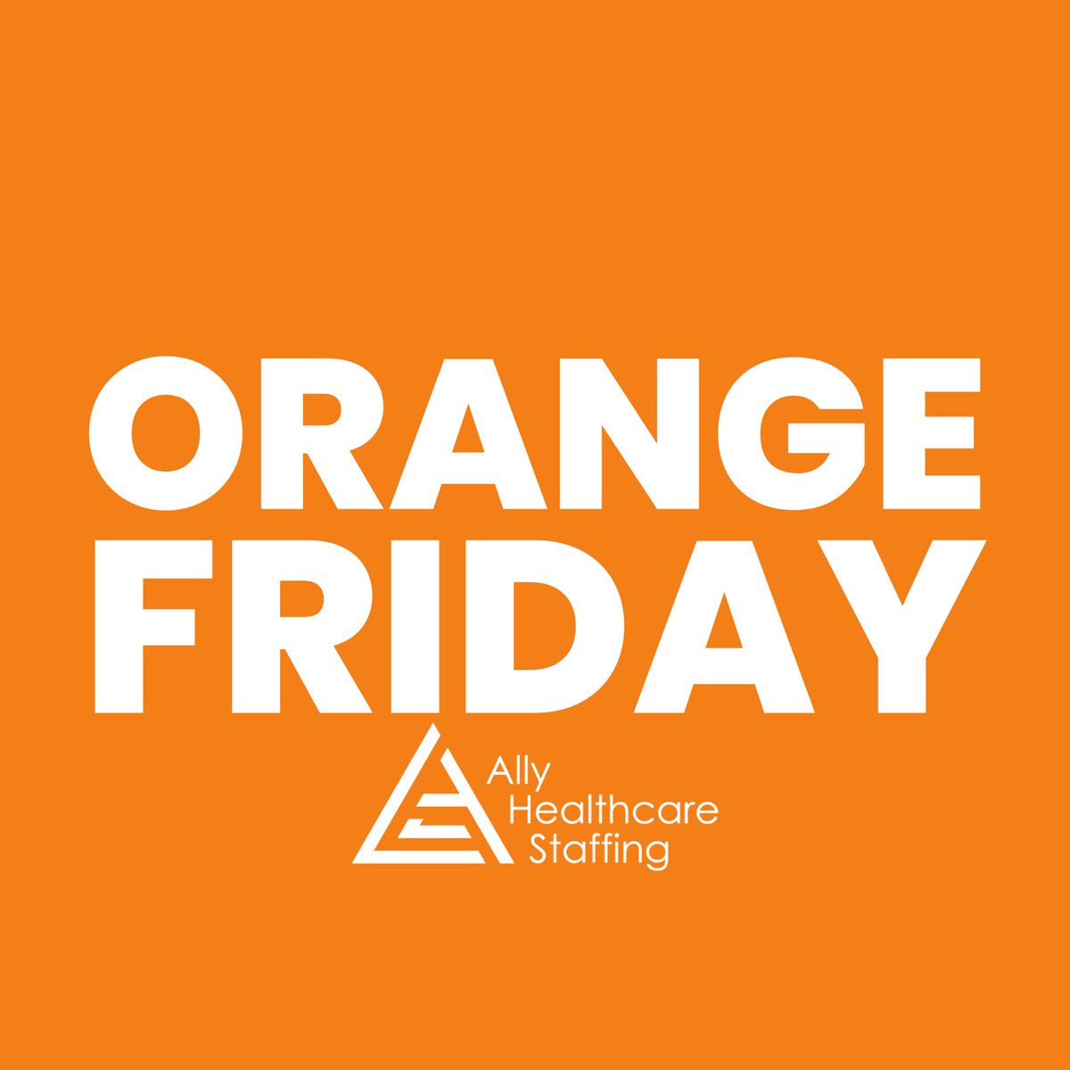 AllyStaffing's tweet photo. Yea, we know it’s #BlackFriday but around here it’s “Orange Friday”. Call or Text us about incentives, gifts, and increased pay rates for clinicians starting in January. We want 2025 to be your best year ever. You’ll always have an Ally in Georgia. 🧡🍑 478-221-3445 https://t.co/Ul0efpQfUs