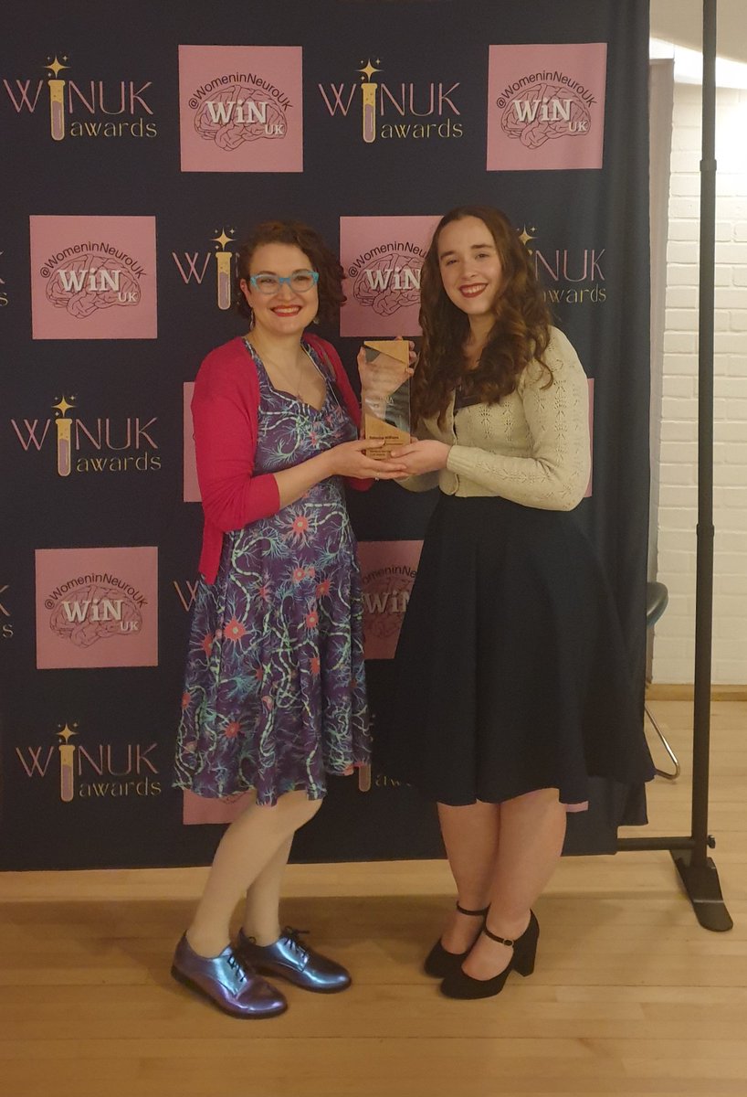 Having a fantastic time at #WiNUKAwards2024 <a href="/WomeninNeuroUK/">WiNUK: Women in Neuroscience UK 🧠</a> with <a href="/BraintasticSci/">Braintastic Science</a> - thank you so much for a lovely evening so far and the "Communicator of the Year" award 🏆🧠

#scicomm