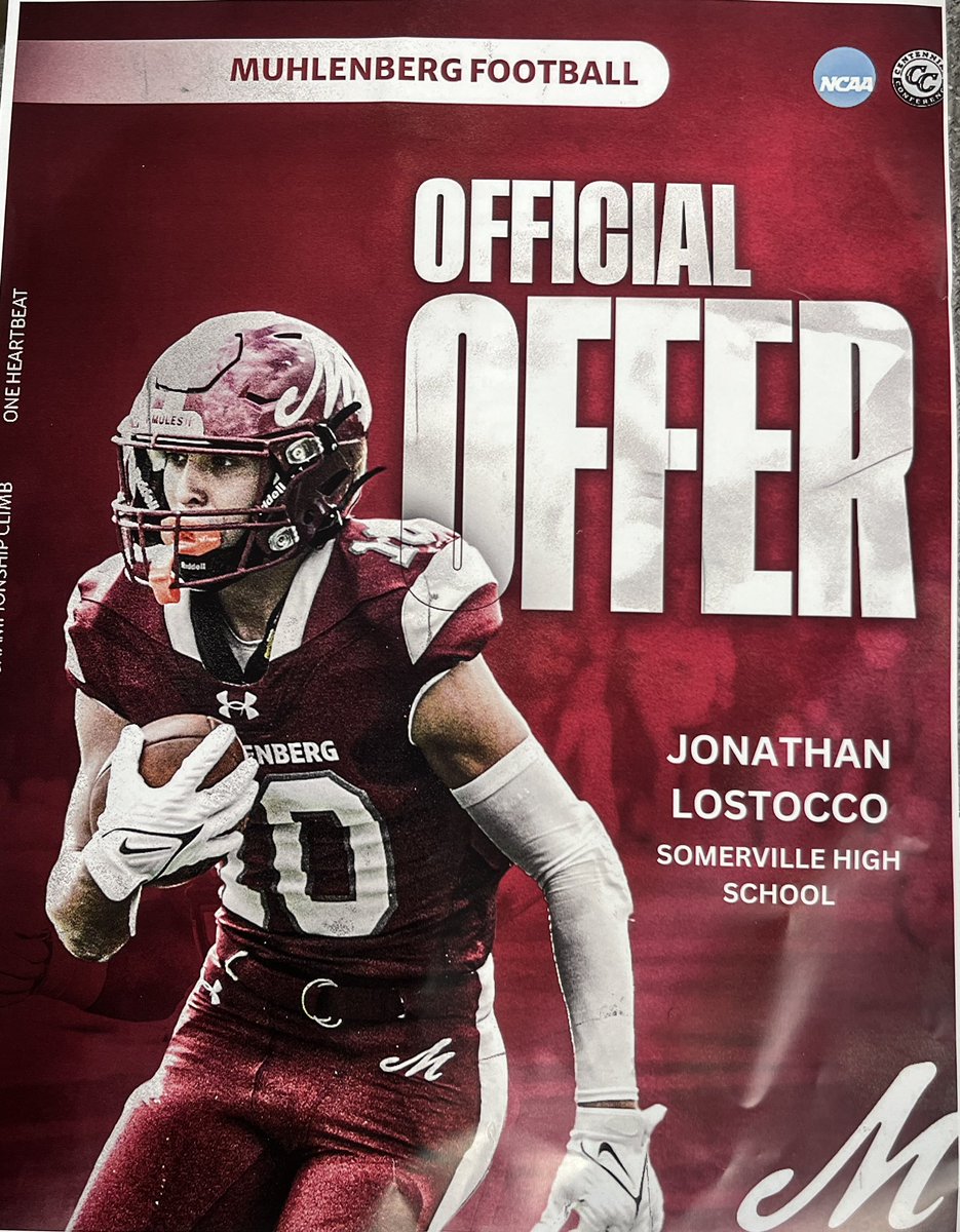 Very thankful to have received an offer from <a href="/DigInMules/">Muhlenberg Football</a> <a href="/TBrownIII/">Trey Brown</a> 
<a href="/VilleFootball/">Somerville Football</a>