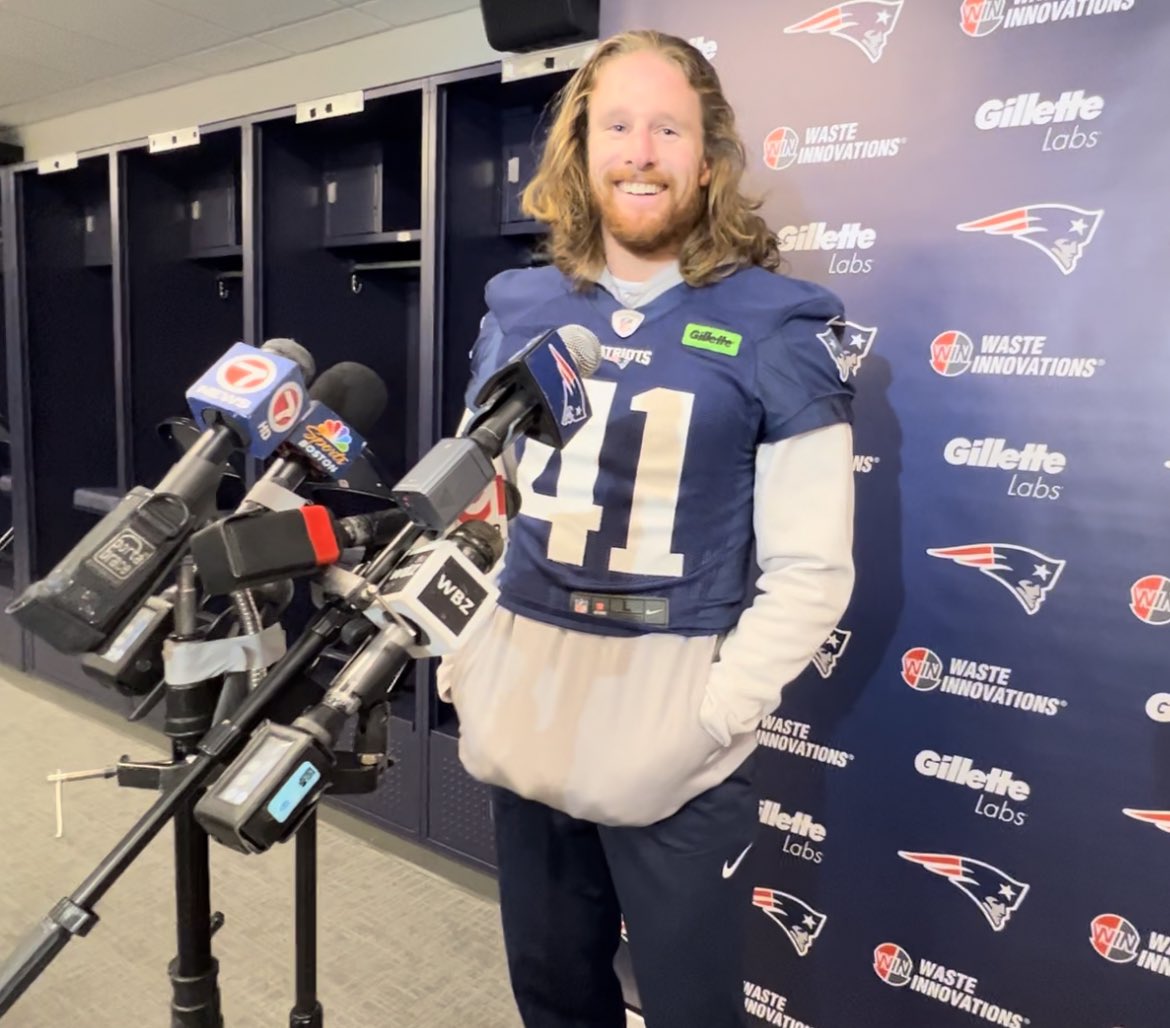 MikeReiss's tweet photo. Brenden Schooler: Tied for fourth on the Patriots with 2 sacks … in only 7 defensive snaps. https://t.co/iRle4hMMbI
