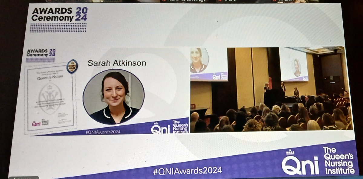 sarahatkinson97's tweet photo. Queens Nurse! Thankyou @TheQNI  #QNISawards  sadly not there in person. Flying the flag for @RNLD's. #proud @pics_primary @WintDave -thank you for the support. https://t.co/Qum5Pr1AE9