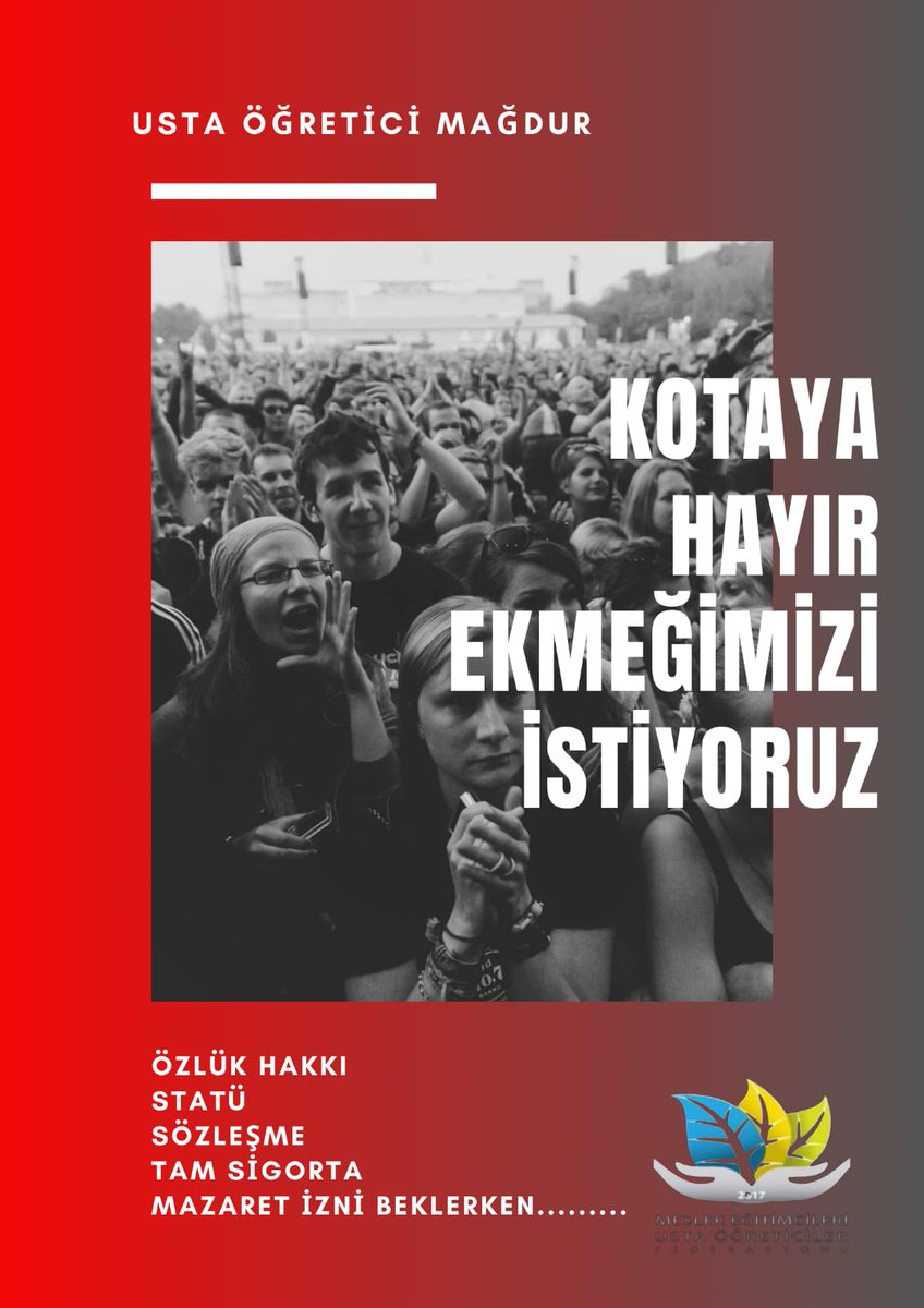 AyseYan95194's tweet photo. Tasarruf tedbirleri bahane edilerek çoğunluğunu kadınların oluşturduğu Usta Öğreticiler haksız kota uygulaması ile işsiz bırakıldı 
#YeterArtık
USTAÖĞRETİCİ
@RTErdogan
@EmineErdogan
@dbdevletbahceli
@MHP_Bilgi
@Akparti
@csgbakanligi
@HMBakanligi
@Yusuf__Tekin 
@tcmeb 
@TBMMresmi https://t.co/EJxOkQmcnB