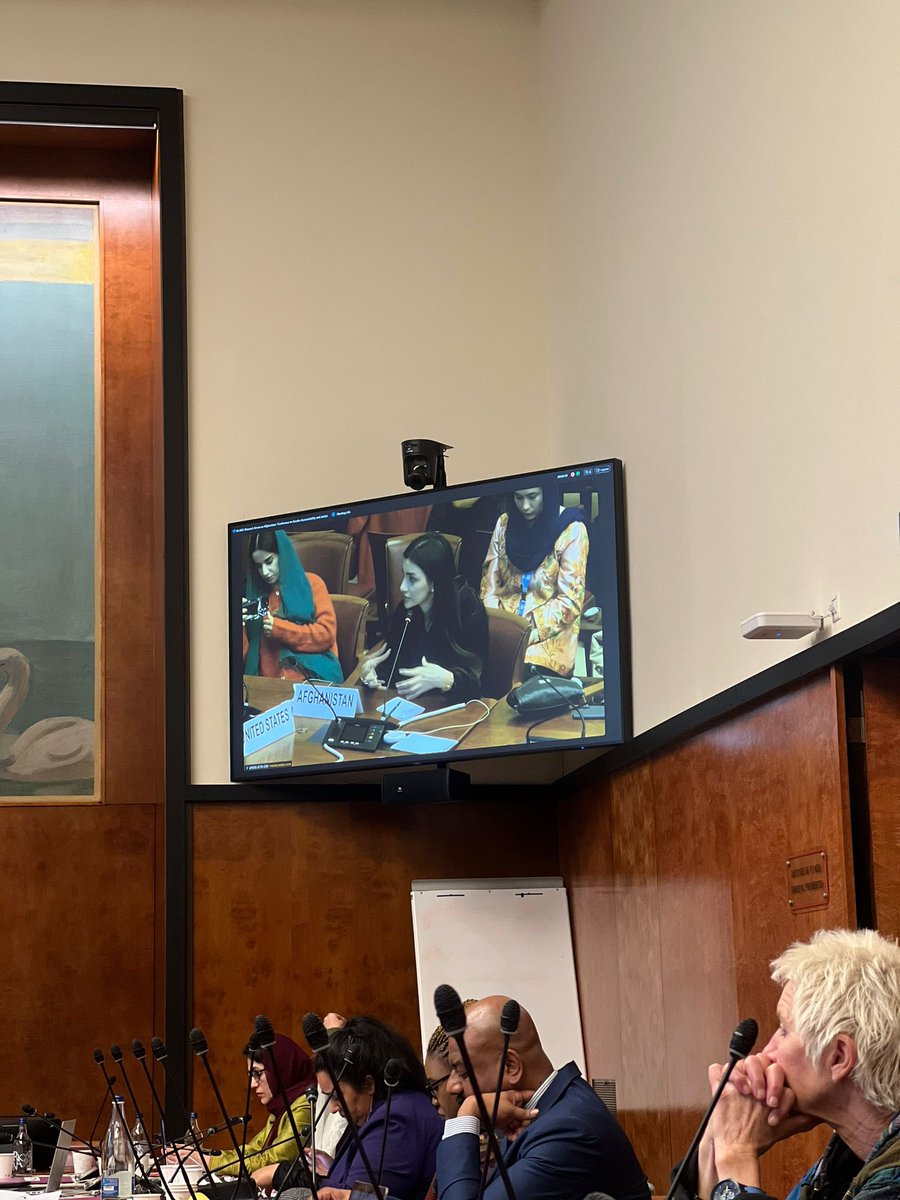 NilofarAyoubi's tweet photo. I am honored to have end/concluded  the #WFA Gender Justice and Accountability Conference at the @UN with a historic announcement by the Permanent Missions of Chile and Spain. They Announced that Chile, Costa Rica, Spain, France, Luxembourg, and Mexico have referred the violations of women's rights in Afghanistan to the International Criminal Court. These six nations have requested the ICC prosecutor to address the ongoing and systematic rights violations of women and girls in Afghanistan. 
I am proud to be part of this historic moment.