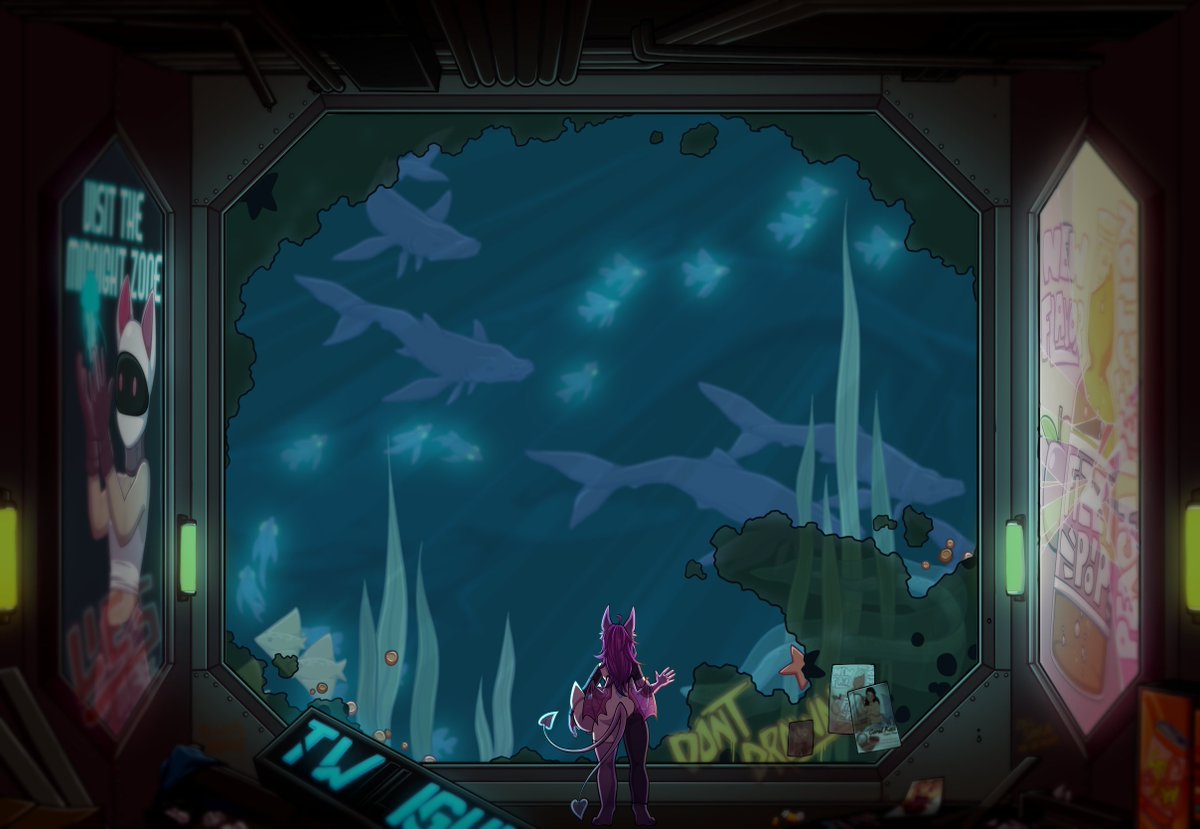 Fanart Friday: Shiverworks

I'm so happy this is finally finished! I really wanted to do a huge environment focused piece for Shiverworks, owned by <a href="/MotleyPirate/">🦈 Winnie • Shiverworks 🌊</a> and @morbid_fancy

This took MONTHS from sketch to completion, but I'm so happy with how it turned out!