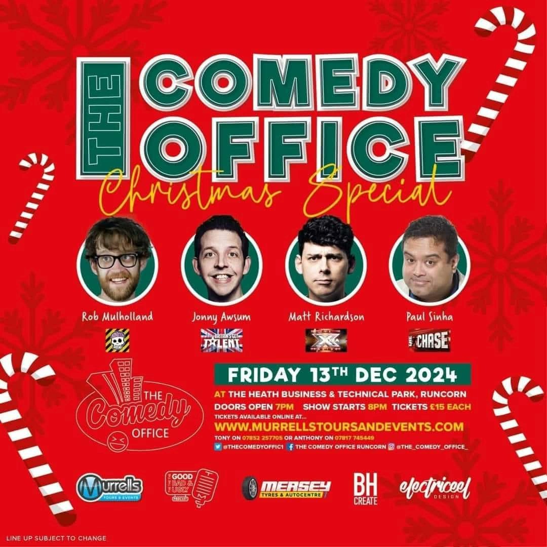 THECOMEDYOFFIC1's tweet photo. Anyone Looking For A Christmas 🎄 Night Out Check Our Line-up Out A Night Of Non Stop Laughter From Start To Finish Tkts Available Now https://t.co/l1y9wj6yCK https://t.co/qnlgD3Nza2