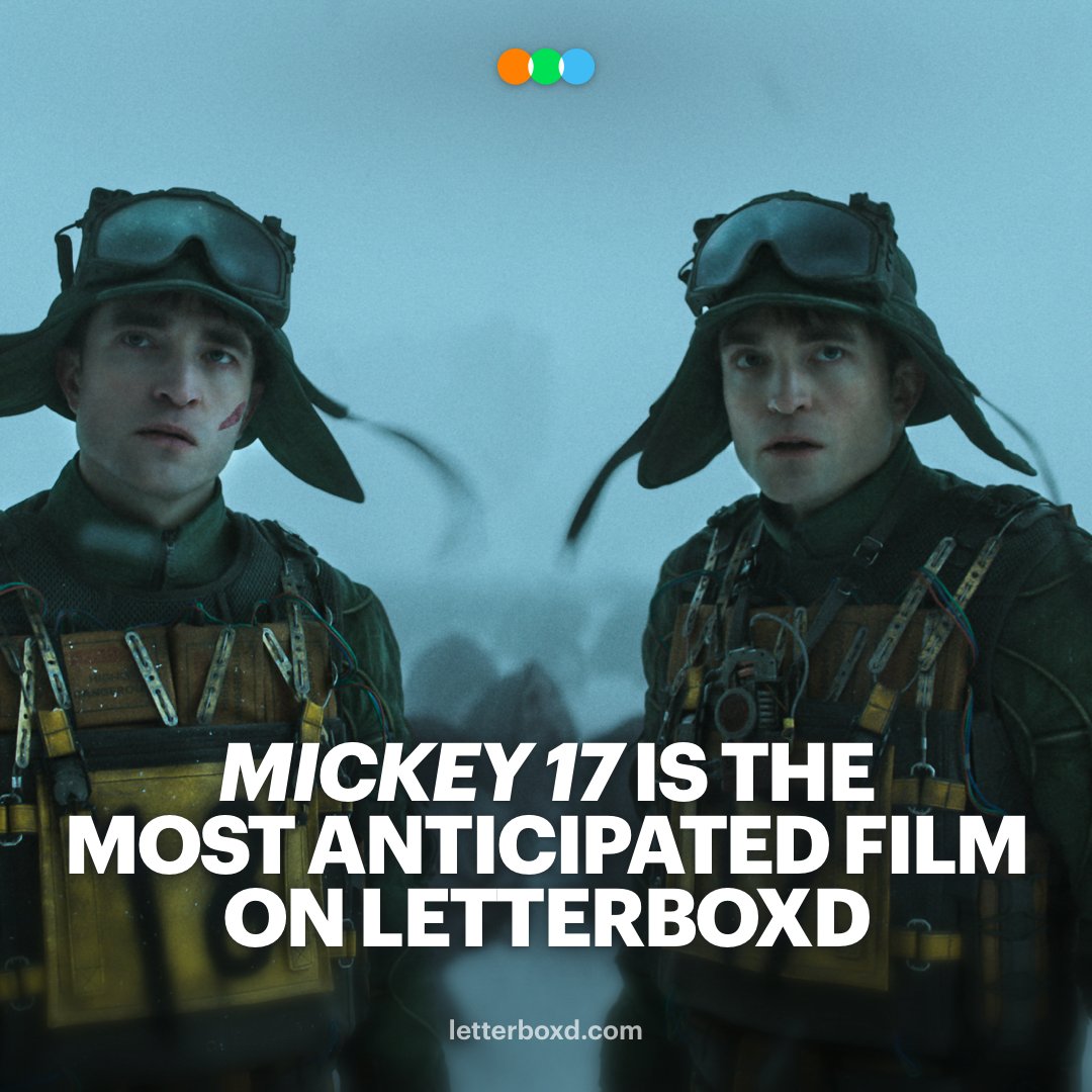 letterboxd's tweet photo. Bong Joon Ho’s Mickey 17 is now the most anticipated film on Letterboxd.

In theaters 18 April, 2025. @Mickey17Movie  #Mickey17 https://t.co/uE7ipx3PIr