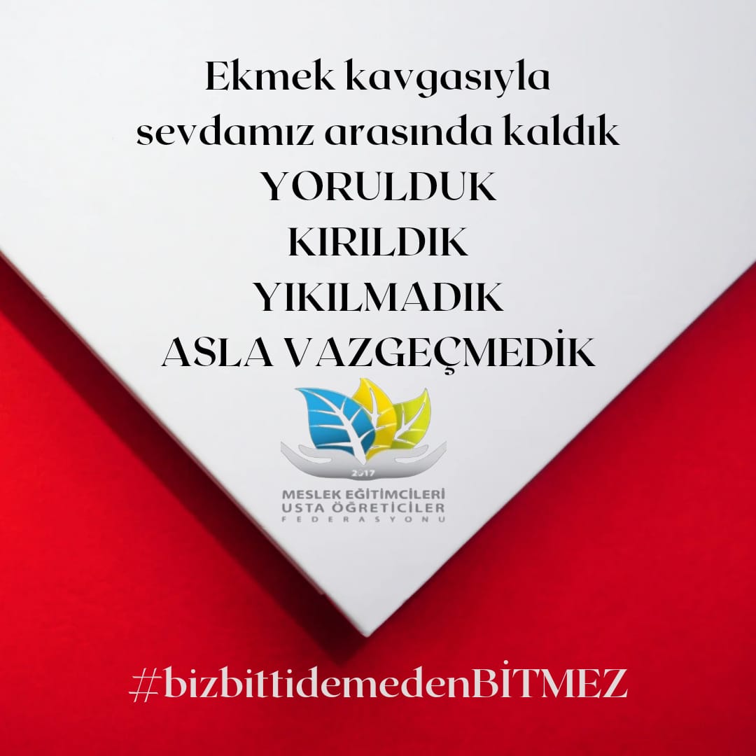 #YeterArtık
USTAÖĞRETİCİ
<a href="/RTErdogan/">Recep Tayyip Erdoğan</a>
<a href="/EmineErdogan/">Emine Erdoğan</a>
<a href="/dbdevletbahceli/">Devlet Bahçeli</a>
<a href="/MHP_Bilgi/">MHP</a>
<a href="/Akparti/">AK Parti</a>
<a href="/csgbakanligi/">T.C. Çalışma ve Sosyal Güvenlik Bakanlığı</a>
<a href="/HMBakanligi/">T.C. Hazine ve Maliye Bakanlığı</a>
<a href="/Yusuf__Tekin/">Yusuf Tekin</a> 
<a href="/tcmeb/">Millî Eğitim Bakanlığı</a> 
<a href="/TBMMresmi/">TBMM</a> 
<a href="/TBMMGenelKurulu/">TBMM Genel Kurulu</a>
<a href="/CelileErenOKTEN/">Celile Eren ÖKTEN</a> 
<a href="/cengizmete/">Cengiz Mete</a>