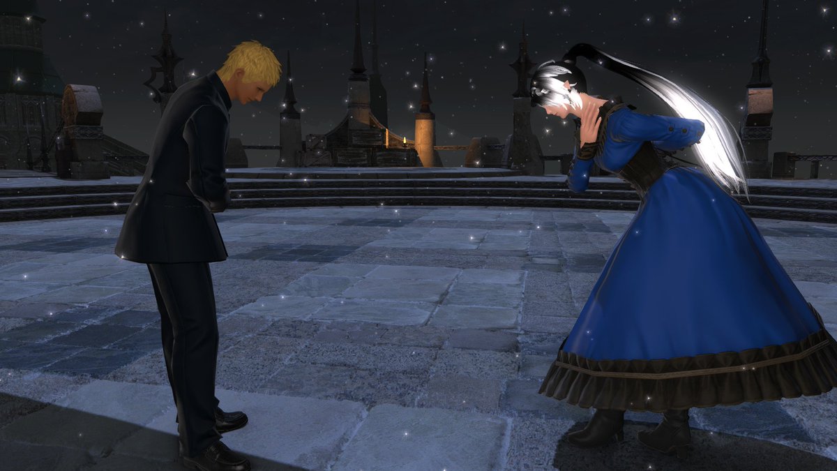 AuvrieneR's tweet photo. "Even if we only danced, it makes me happy spending time with you."

#finalfantasyxiv #ffxiv #gpose https://t.co/RRqUwayOq8