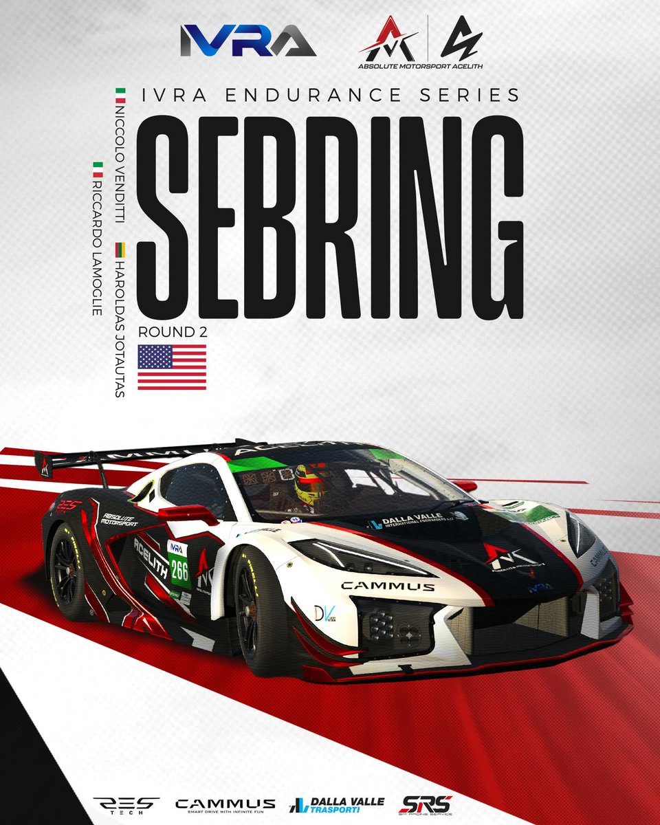 #iracing | #absolute | #IVRA
🏅IVRA GT Endurance Series🏅

Simply Sebring😅

Hostile track, 3 categories, anything can happen and as always we will try to be ready.

Don't miss the live coverage of the race on Racespot TV from 15:00
youtu.be/mnWQp0Tr50Q

#simracer #simracing