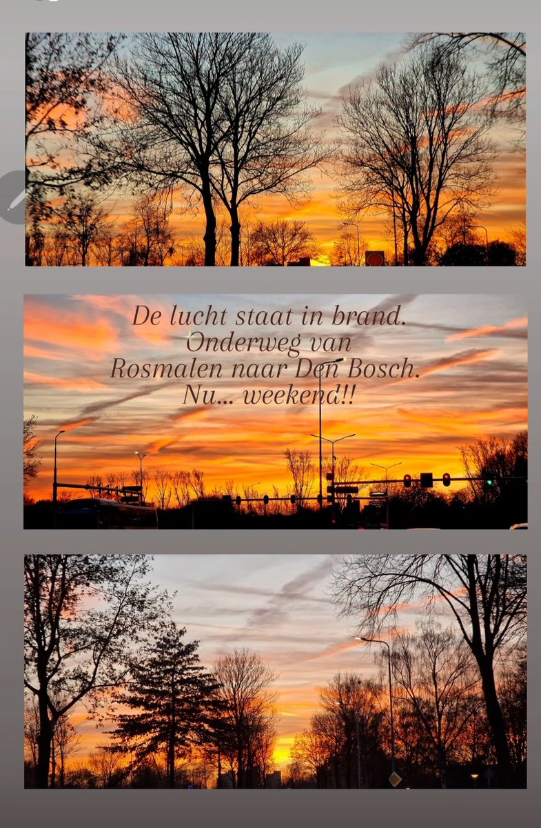 Ik was vandaag onderweg.... 
Nu weekend. Ik zeg... Geniet! 🧡