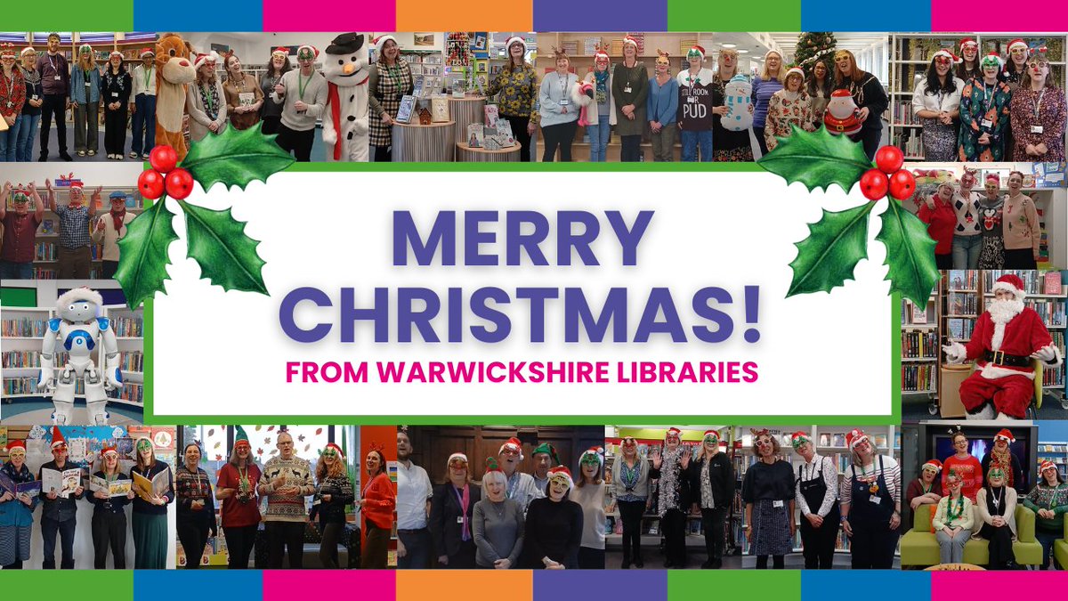 We are thrilled to unveil our Warwickshire Libraries Christmas song! View it at youtube.com/watch?v=iGUOVE…. Don't forget to join us this festive season at our libraries - there's lots to see and do. Find out what's happening at tinyurl.com/5n8y2mv4. Merry Christmas, everyone!
