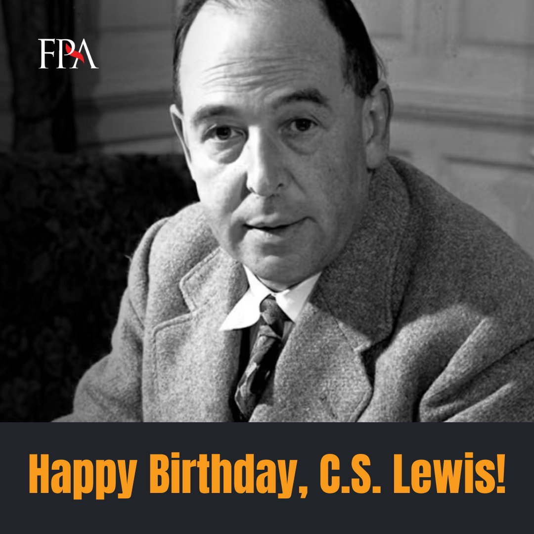 Happy birthday to C.S. Lewis! His words inspire our work at FPA, from stage to screen. Celebrate his legacy by exploring articles we've written about his incredible life. bit.ly/3X5aXTs