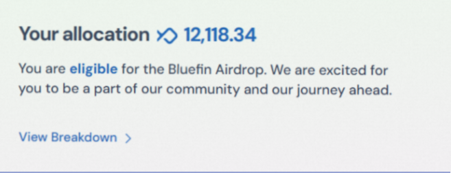 SkyV1_eth's tweet photo. 🔥🔥 Find Out If You Qualify for the Bluefin $BLUE Airdrop

➡️ https://t.co/wKWoux5Kok

• Sui Wallet users: Suilend, Deepbook, Cetus &amp; more • ETH Wallet users: Pyth, Wormhole, Elixir, Jupiter Exchange 
• Make sure to check with your Ethereum wallet too! https://t.co/FTTgKRzB1g