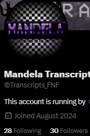 (CANCELLED) Mandela Transcripts tweet media