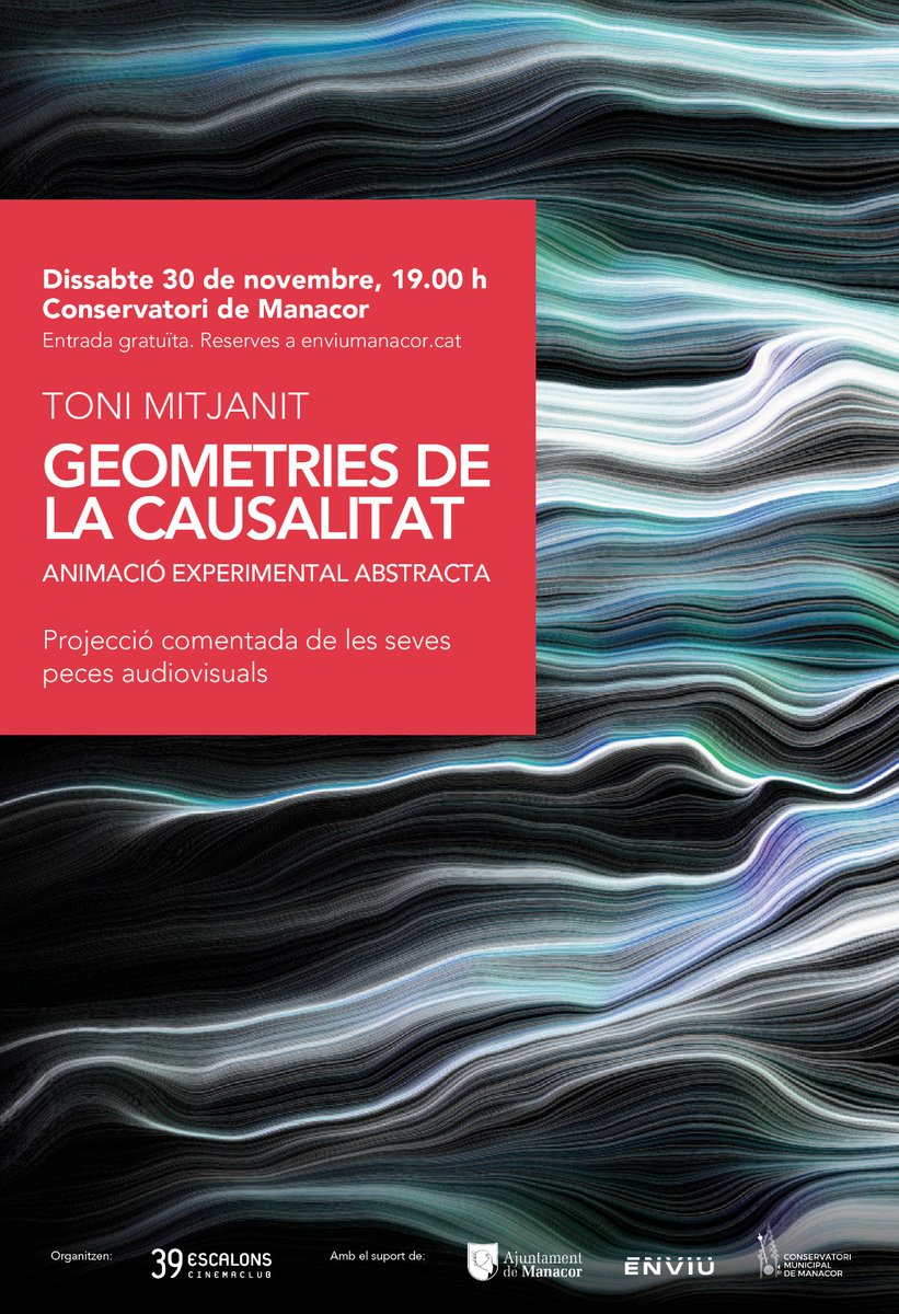 CoderSpaghetti's tweet image. Tomorrow!!! 🥳 Talk "Geometries de la Causalitat" about my creative process in Experimental Abstract Animation using Creative Coding. Don't miss it!
#talk #creativecoding #experimental #animation