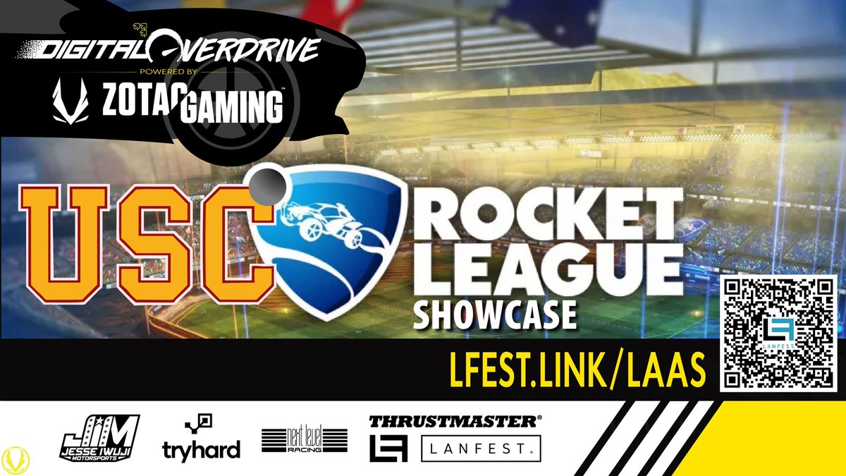 LANFESTgames's tweet image. On Nov. 29, ZOTAC Gaming and LANFest host USC students for an exciting Rocket League showcase at the LA Auto Show! Witness esports excellence and cheer them on. Learn more: buff.ly/3YYjXuM #LAAutoShow