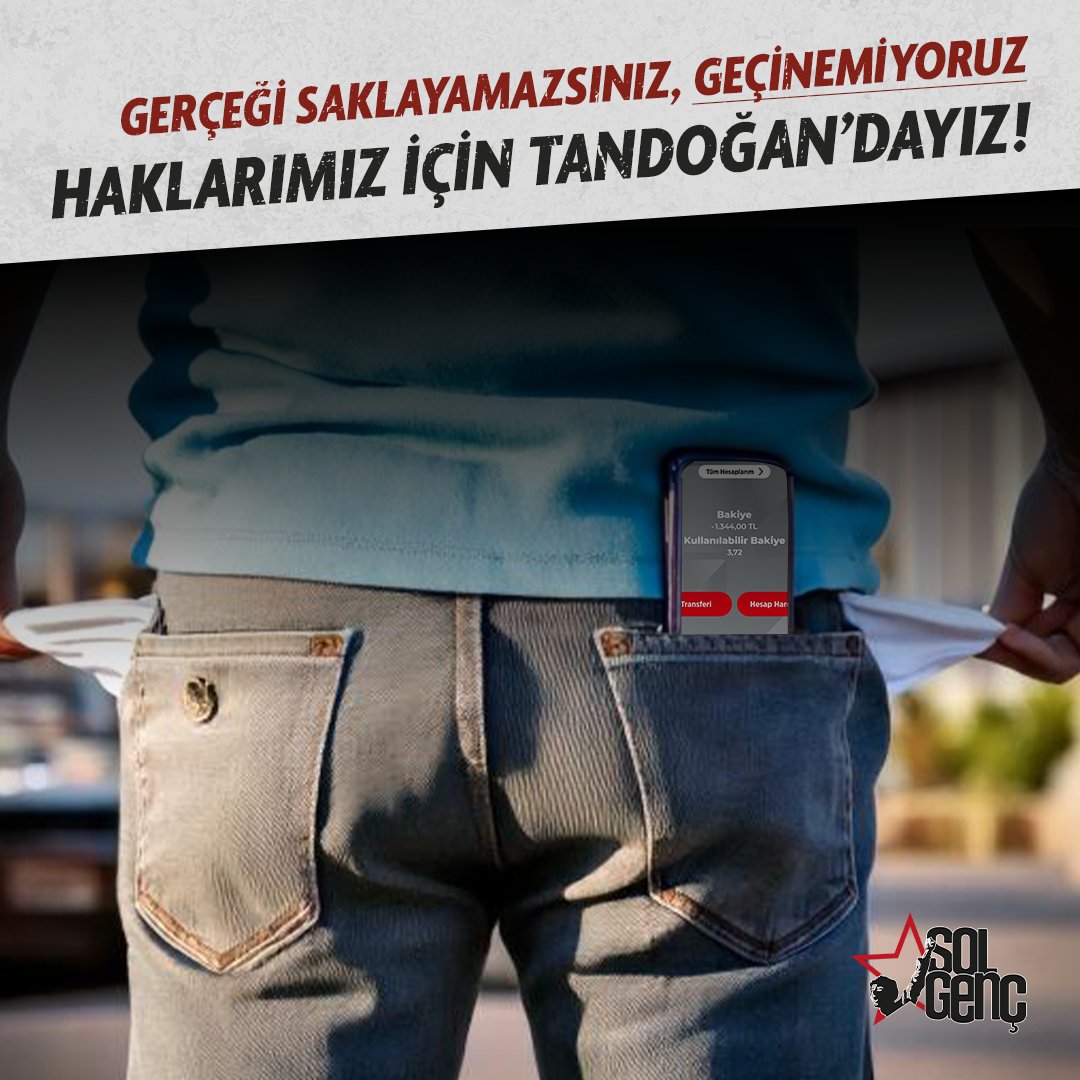 Gerçekleri saklayamazsınız; gençler, öğrenciler, emekçiler geçinemiyor. 

📢 Haklarımız için yarın Tandoğan'dayız!