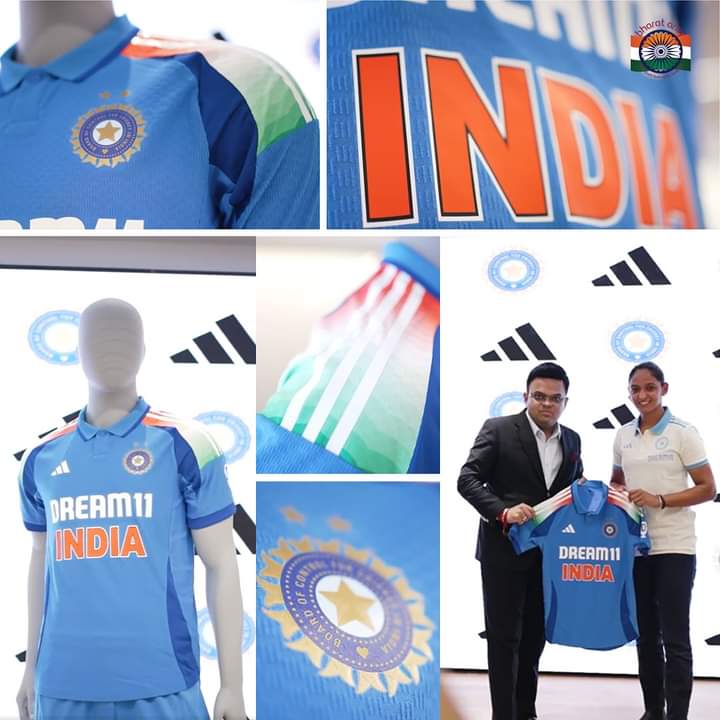 RkyCric's tweet photo. Rate the new #TeamIndia ODI jersey using emojis only 🔥🤩

#BharatArmy #COTI🇮🇳 https://t.co/BRDPaSPLce