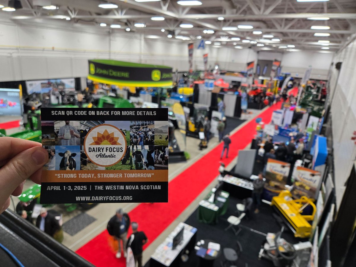 Dairy_Focus's tweet photo. Eric is at the Farm Mech Show in New Brunswick today, If you see him, say hi! He will be handing out information cards on our upcoming conference and chatting with anyone interested in exhibiting or sponsoring. https://t.co/8Bh5Dc769U
