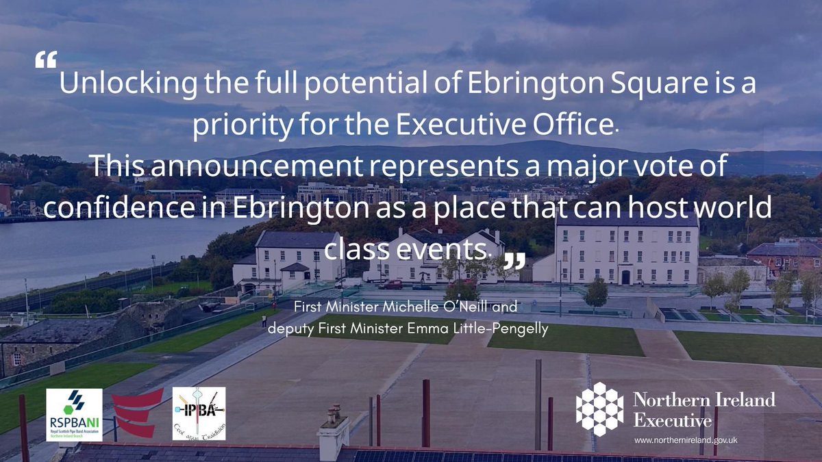 The Executive Office has announced the return of the prestigious All Ireland Pipe Band Championships to Derry~Londonderry in 2025. ⬇️
executiveoffice-ni.gov.uk/news/all-irela…