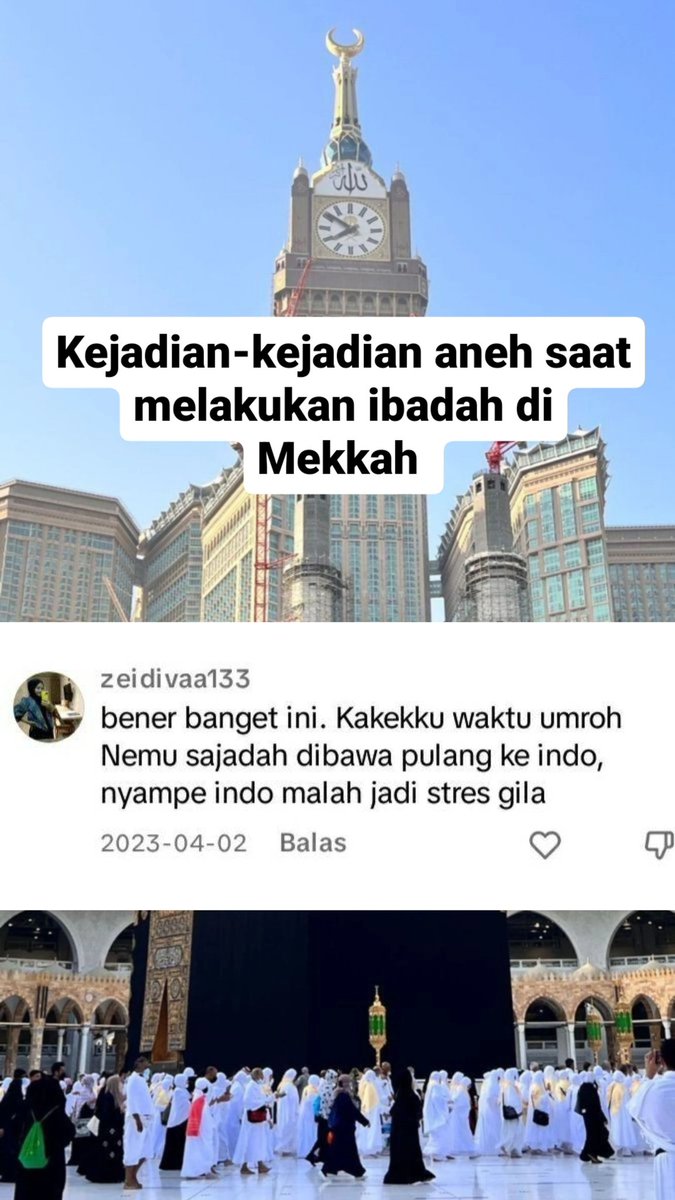 hazellbel_xx's tweet photo. Jangan lakuin ini saat ibadah di Mekkah kalau gak mau ngalamin ini‼️

A THREAD https://t.co/yD3evW4UeE