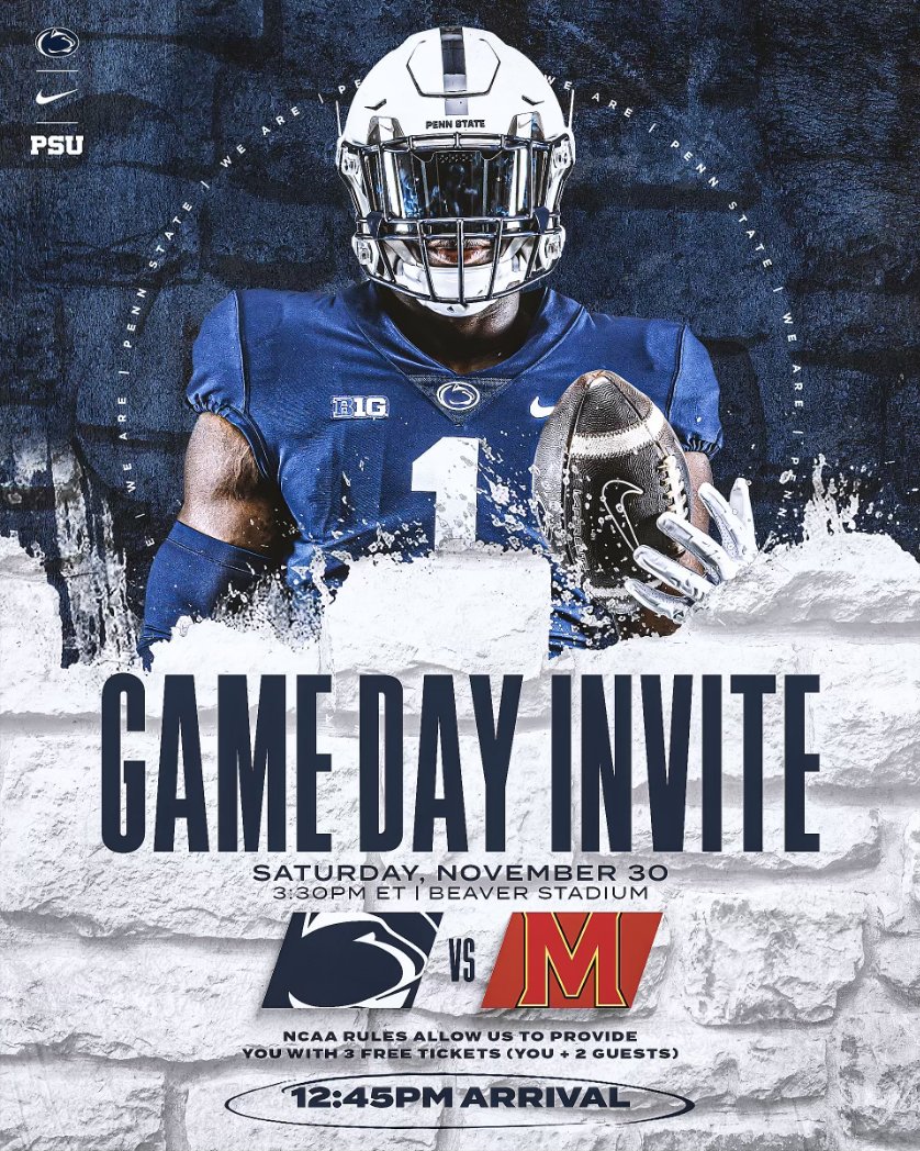 Thank You <a href="/JHill_PSU/">Jordan Hill</a> for the Game Day Invite!  I'm excited to be in Happy Valley Tomorrow!

<a href="/coachjfranklin/">James Franklin</a> <a href="/coachmhagans/">Marques Hagans</a> <a href="/CoachTerryPSU/">Terry M. Smith</a> <a href="/CoachTHowle/">Ty Howle</a> <a href="/Coach_Borreli/">Josh Borreli</a> <a href="/coach_wwright/">Will Wright</a> @PRZPAvic <a href="/EdOBrienCFB/">EdOBrienCFB</a> <a href="/ncsa/">NCSA College Recruiting</a> <a href="/PrepRedzonePA/">Prep Redzone Pennsylvania</a> @PAPrepsRivals <a href="/Pa_Preps/">High School Sports on PennLive</a> <a href="/LD_Football/">Lower Dauphin Football</a> <a href="/LDAthletics/">LD Athletics</a>
