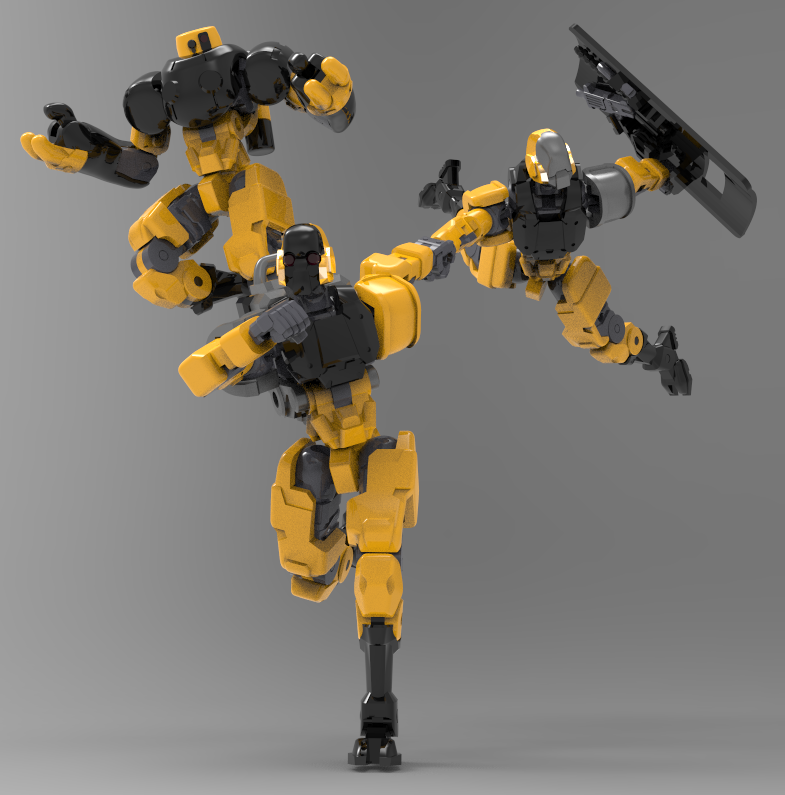 Emmmmm，why yellow？ #mecha #Robot #WarriorsWorkshop #Miniature #WarGame #modelkit #plastickit #plamo #framearms #Transformers
