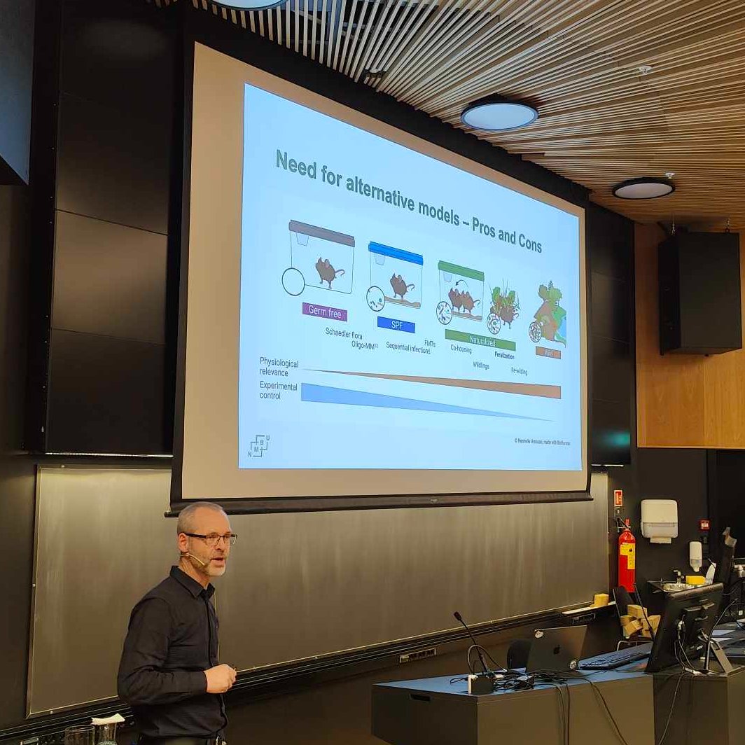 Norwegian Society for Immunology (@nsimmun) on Twitter photo Thank you to national speaker <a href="/PrebenBoysen/">Preben Boysen</a> for a fascinating talk on the influence of housing laboratory mice in a natural habitat🤩
#animalmodels #immunity #microbiome #Cancer Thank you to national speaker <a href="/PrebenBoysen/">Preben Boysen</a> for a fascinating talk on the influence of housing laboratory mice in a natural habitat🤩
#animalmodels #immunity #microbiome #Cancer