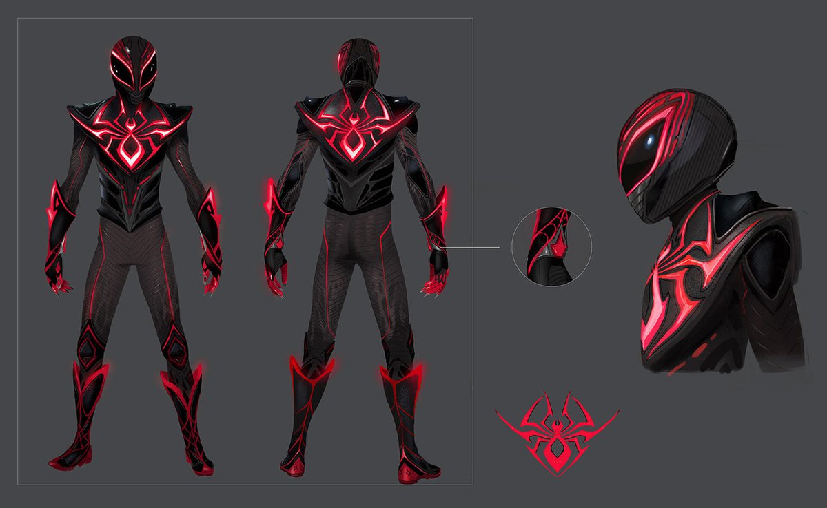 Spider-Man Tokusatsu suits

Designed Dave Rapoza (1&amp;2)
Julia Blattman (3)