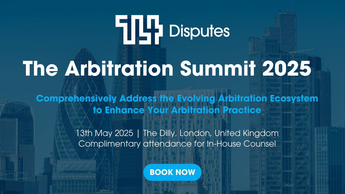 Join The Arbitration Summit 2025 and dive into the evolving arbitration ecosystem, addressing critical topics, paving the way for more efficient, and secure processes. 
 
Super Early-Bird rates available! → hubs.la/Q02ZSF180 
 
#TL4 #Disputes #Arbitration #TL4Disputes