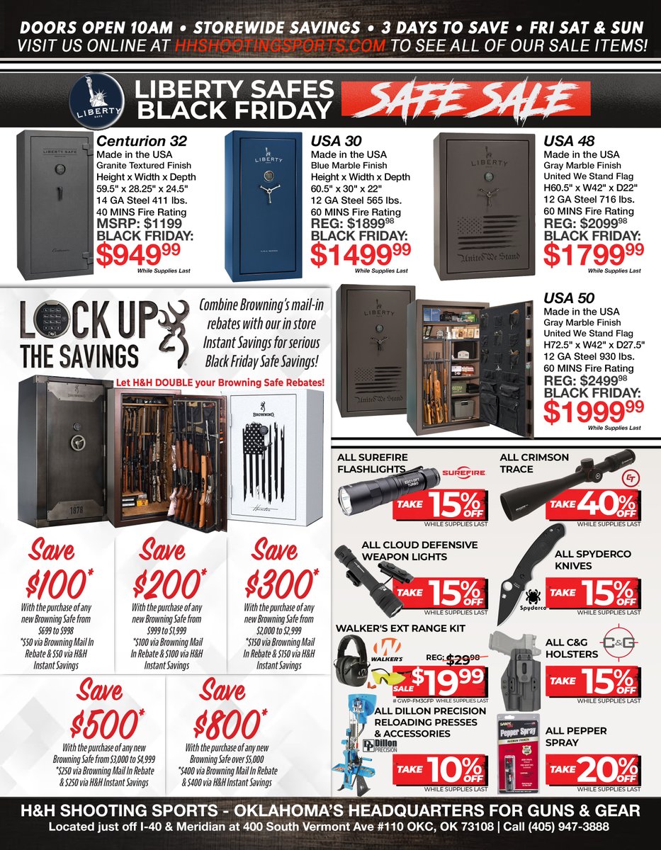 H&amp;H Black Friday Deals You Won’t Want to Miss! 🎁

#HHShootingSports #BlackFriday #GunRange #GunStore