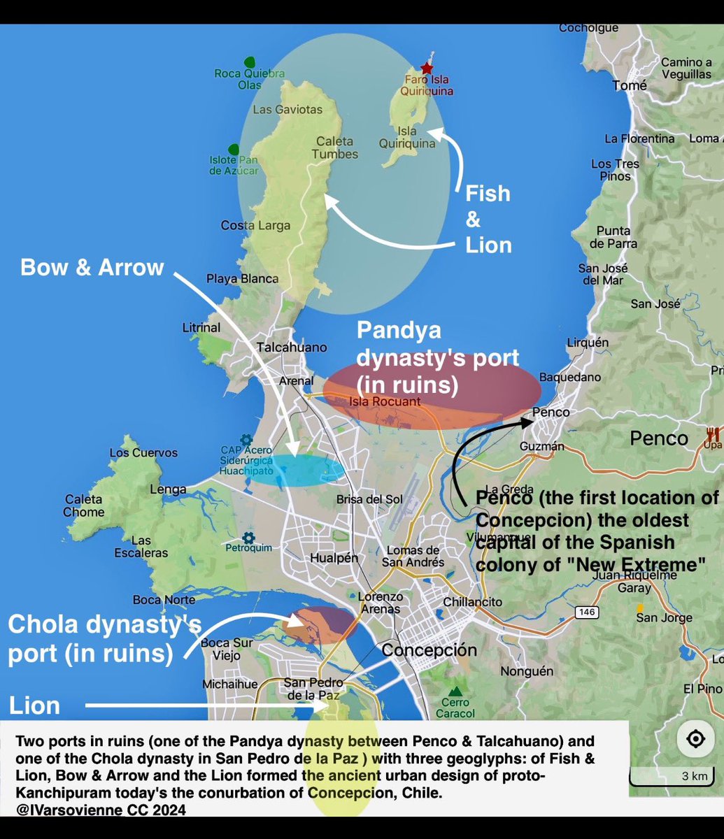 IVarsovienne's tweet photo. @yajnadevam @palani_2022 ...its existence might have been covered up w/stories about disappearing 'continent' 150 years ago. It has to do with early Cheras from Caral #Peru ~4.5k BC &amp; the Pandyas the Cholas from #Con maps in 15-16th c. #Concepcion #Chile #tsunami #Chona #Chera #Chola #Tamilagam #Dravida https://t.co/gkbyd6OUmV