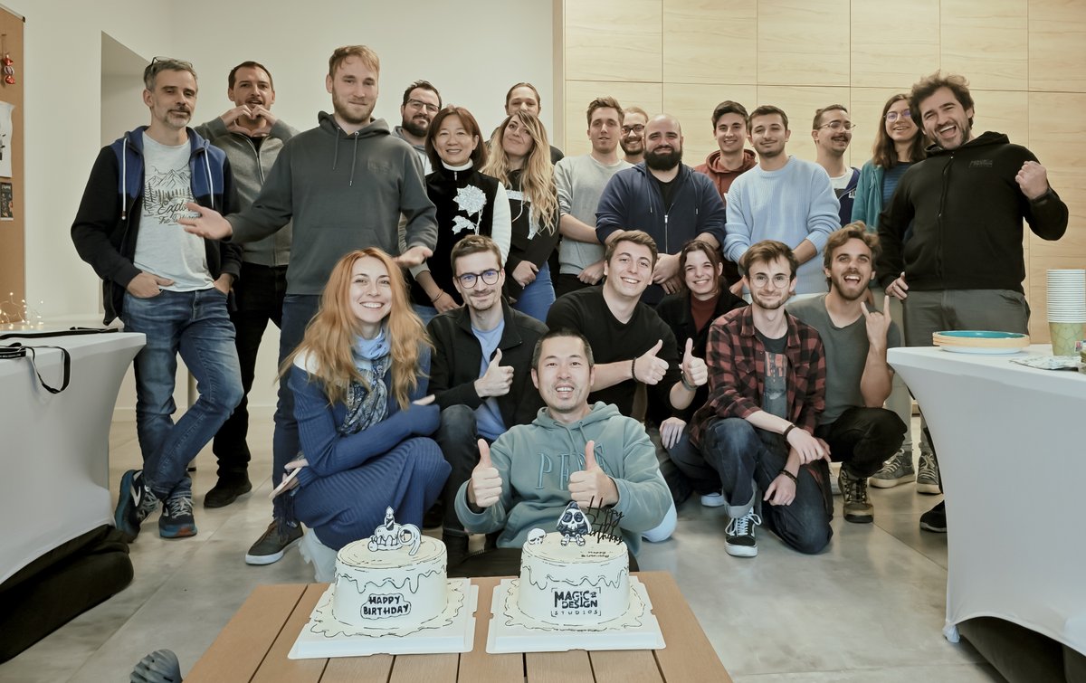 🎉 9 years of passion and creativity at Magic Design Studios!  Here’s to our talented team behind it all and all the amazing games yet to come (and, of course, all the croissants we’ll devour along the way... ) 🎂 ✨

#gamedev #studiolife