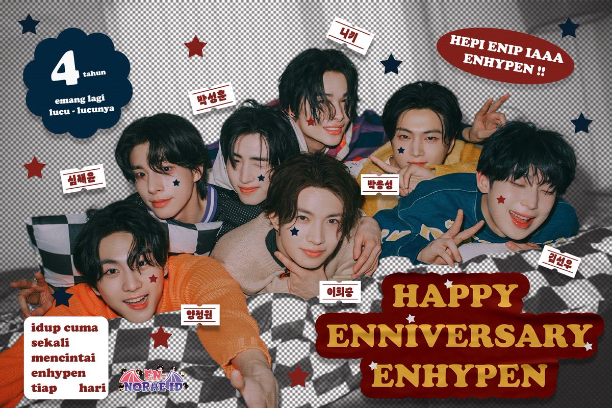 HAPPY EN-NI4SARY ENHYPEN 🎂

A new chapter begins on this day, with dreams &amp; hopes leading your way.

ENHYPEN OUR 4EVER HOME
#FOUREVERCONNECTED #Happy_4th_ENniversary #사년동안_달려온_우리의_하이웨이 #ENHYPEN祝デビュー４周年 <a href="/ENHYPEN_members/">ENHYPEN</a> <a href="/ENHYPEN/">ENHYPEN OFFICIAL</a>