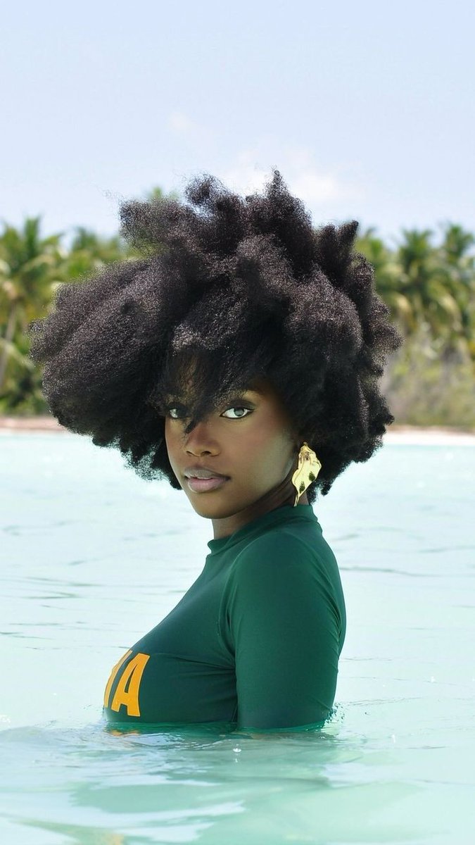 The black woman's hair is her crown and her mind holds the jewels