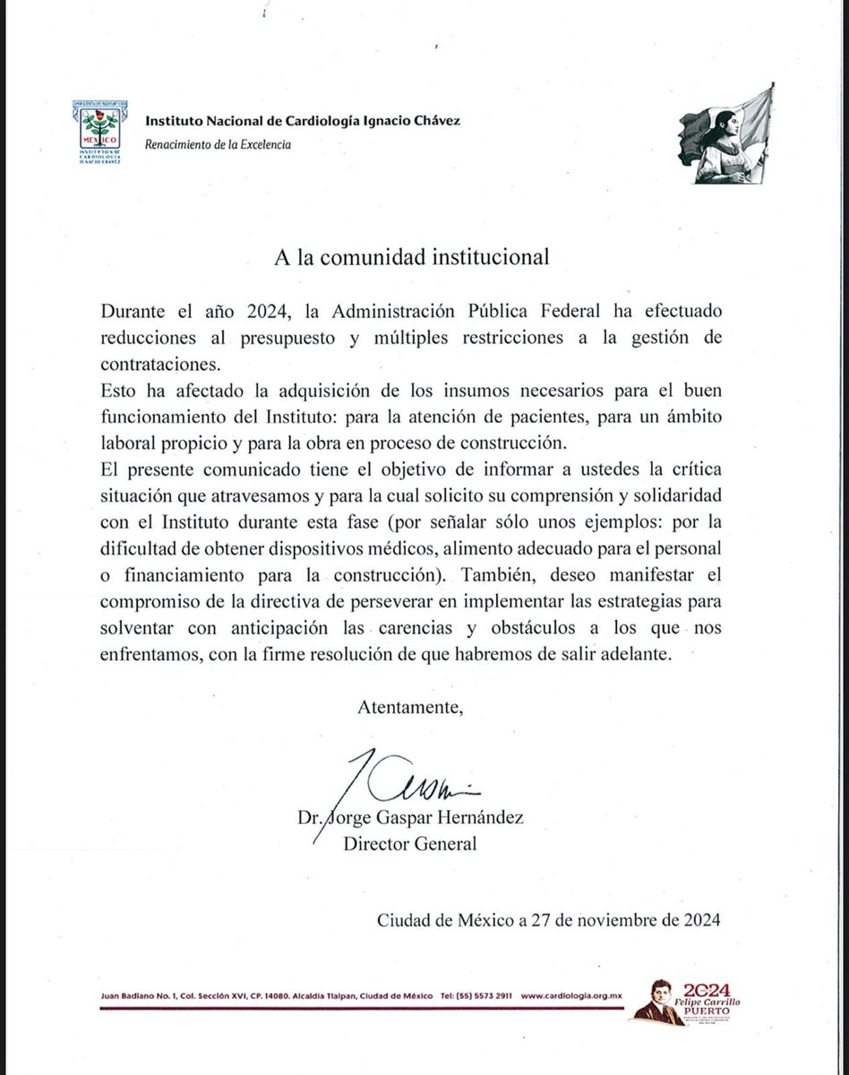 StratCons's tweet photo. Hubo un tiempo en que los Institutos Nacionales de Salud eran la joya de la corona del sistema de salud de México.

Con especialistas e investigadores de clase mundial, dotados de las más modernas herramientas para el beneficio de los pacientes.
Hoy... esto.
👇🏻 https://t.co/vJGJeLRzK4