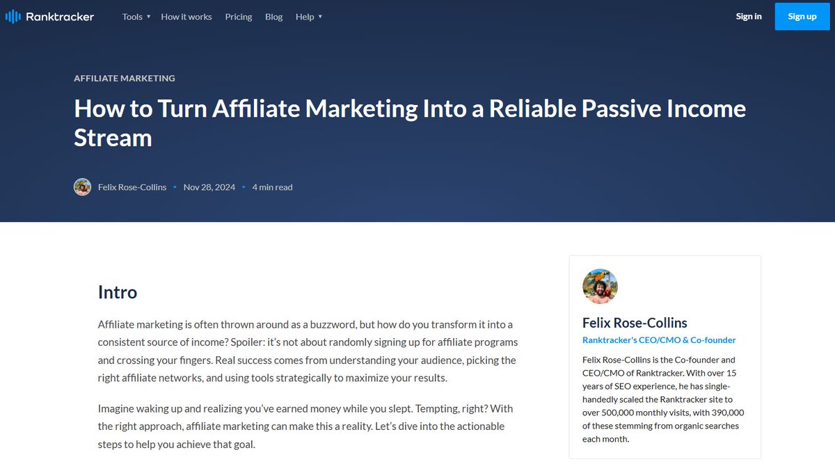 💸How to Turn Affiliate Marketing Into a Reliable Passive Income Stream💰

>> ranktracker.com/blog/how-to-tu… <<

#AffiliateMarketing #PassiveIncome #DigitalMarketing #MarketingTips #ContentMarketing #SEO #MarketingStrategy #MakeMoneyOnline #AffiliateSuccess #MarketingTools #GrowthHacks