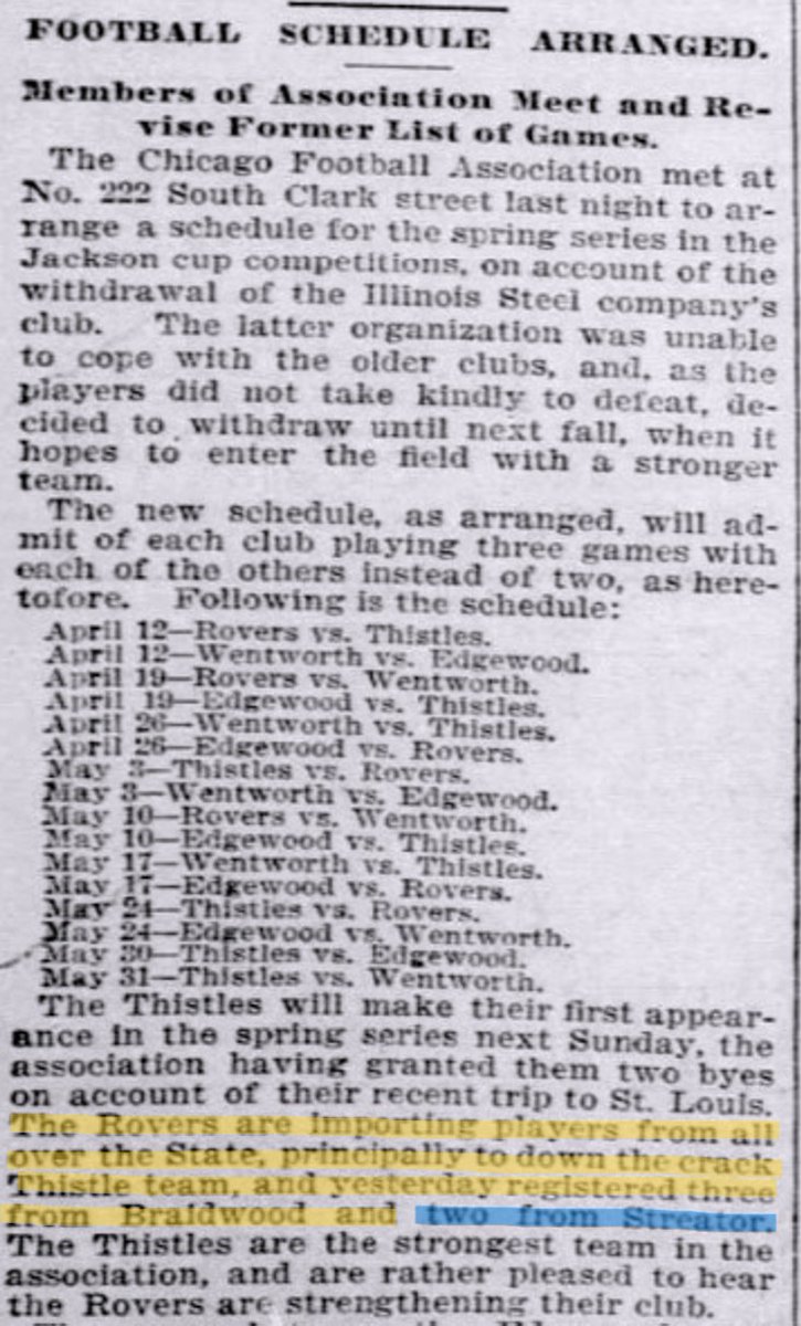 moedog97's tweet photo. 1930 World Cup player Alex Wood, born in Fife, Scotland married Mildred Marshall in Streator, IL in 1930.
In 1885, 45 years before that soccer-related wedding, Streator White Football team was organized, and Streator players were recruited by Chicago teams during the 1890’s. 2/2 https://t.co/wN75YivOC4