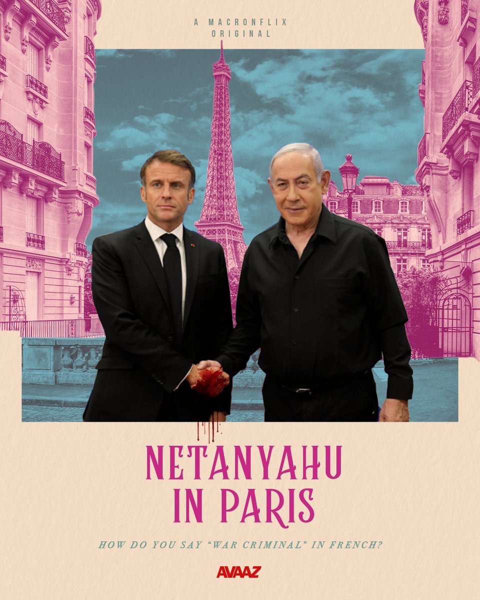 🇫🇷 Oubliez Emily à Paris, c'est un invité bien plus sulfureux qui pourrait débarquer! 

<a href="/EmmanuelMacron/">Emmanuel Macron</a>, protéger des criminels de guerre, c'est se rendre complice.

Montrez votre courage : annoncez que #Netanyahou sera arrêté s'il met les pieds en France.
Faites honneur à