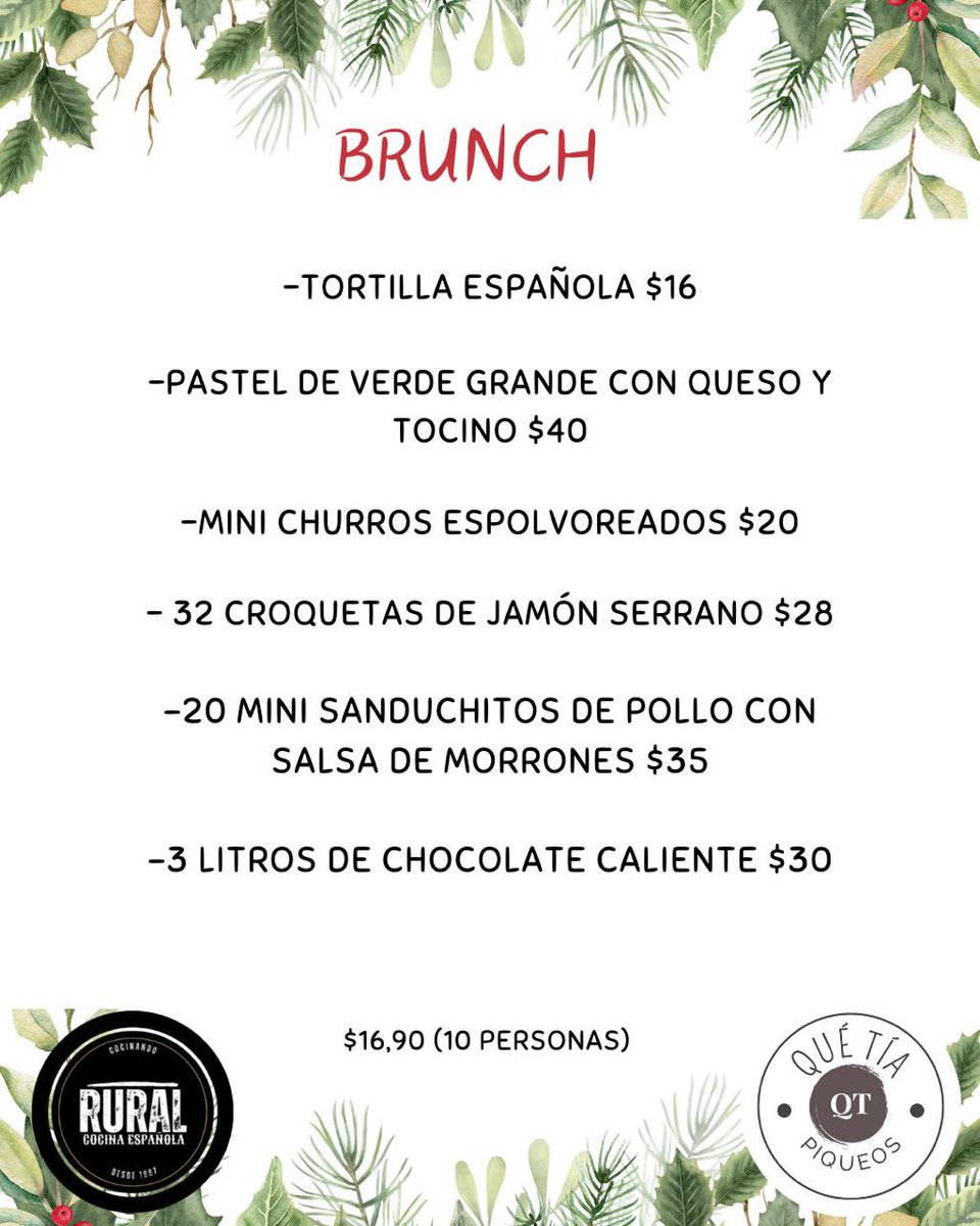 Reúnete con tus amigos o amigas y nosotros nos encargamos de la comida. RURAL y Qué Tía Piqueos, mágica fusión por navidad.