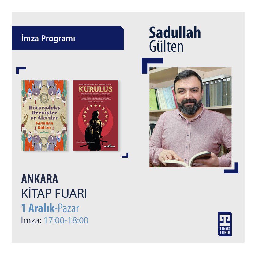sadullah gülten (@sadullahgulten) on Twitter photo 1 Aralık saat 17’de Ankara Kitap Fuarı'ndaki imza programına vakti olanları beklerim.
<a href="/timastarih/">Timaş Tarih</a> <a href="/timasyayingrubu/">Timaş Yayın Grubu</a> 1 Aralık saat 17’de Ankara Kitap Fuarı'ndaki imza programına vakti olanları beklerim.
<a href="/timastarih/">Timaş Tarih</a> <a href="/timasyayingrubu/">Timaş Yayın Grubu</a>
