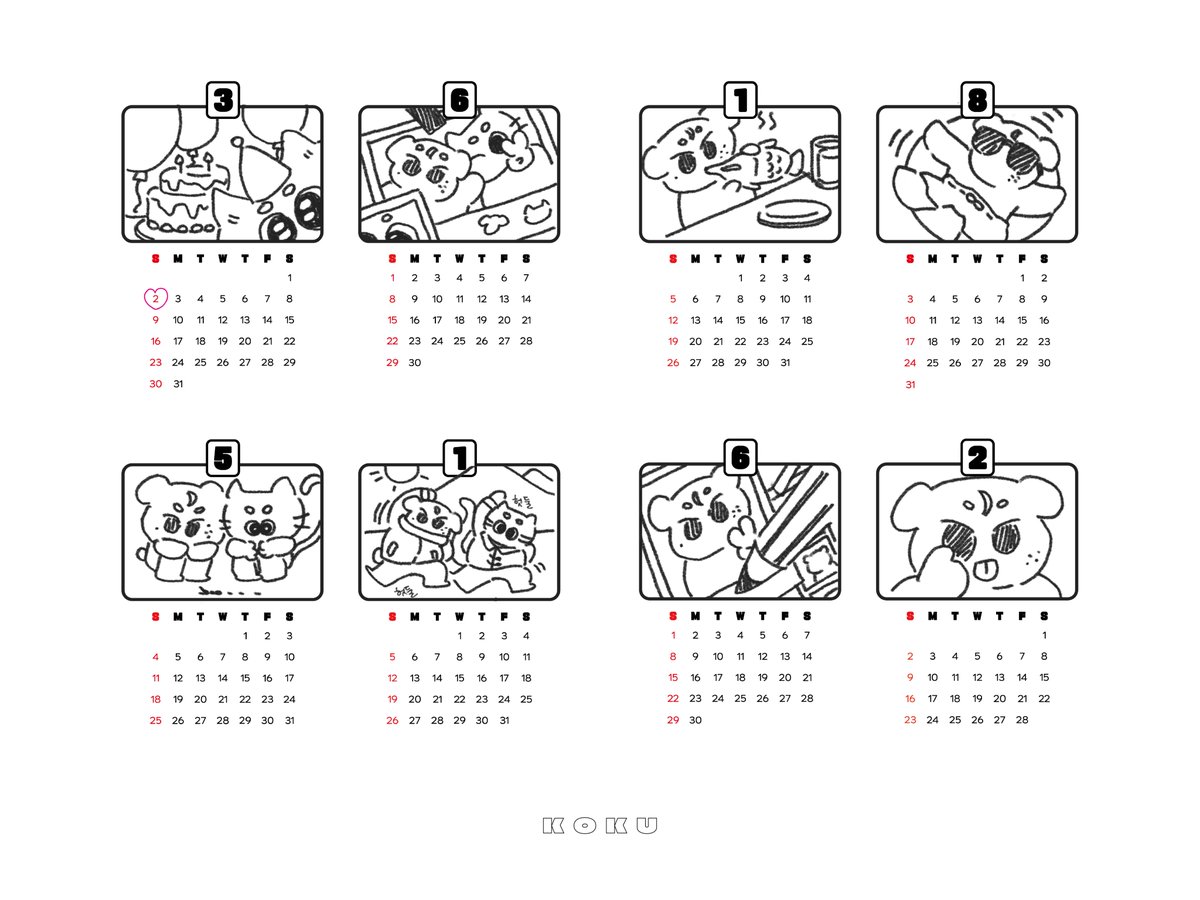 koku_design's tweet photo. 소희 생일카페 달력특전
원빈&amp;소희 달력특전
일러스트 커미션

#일러스트커미션 #엽서커미션 #엽서디자인 #디자인커미션 #굿즈커미션 https://t.co/b5T8cAyeju