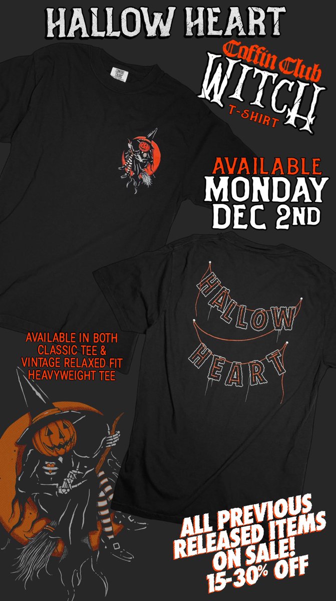 All Previous Released Items
On Sale Now! 15-30% Off 🧡 New Shirt available Monday 🎃 bit.ly/3ycS4ST
