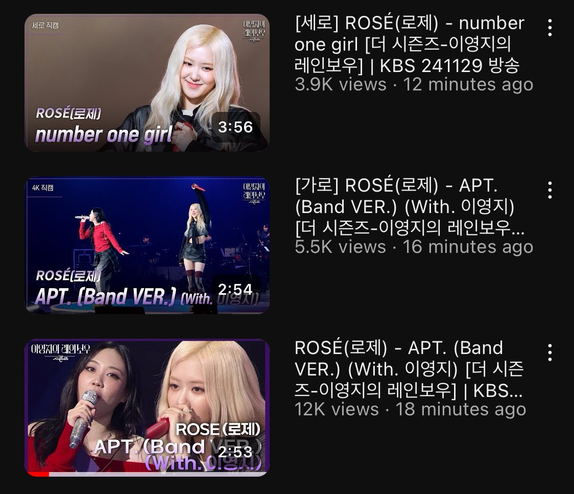 filmrosiee's tweet photo. ROSÉ at Lee Youngji’s The Season is now available on YouTube!

APT. (ft Lee Youngji) BAND VER
https://t.co/T8bfHRRUEo

number one girl
https://t.co/eF6CeAmCLP https://t.co/YBHS5FXE2p