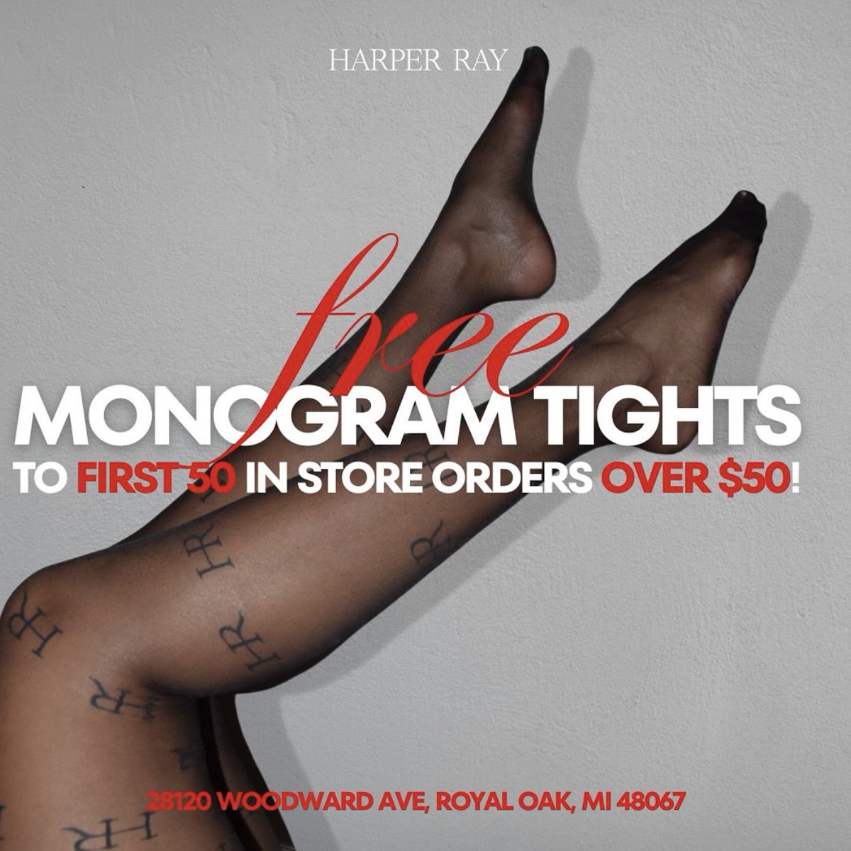 shopharperray's tweet photo. pull up on us today! 40% OFF EVERYTHING with code: BLK40 online &amp; in store✨ free unreleased monogram tights to the first 50 in store to spend over $50! open 10am-8pm💖 https://t.co/okhtEjm44X https://t.co/TfYwT8xRYM