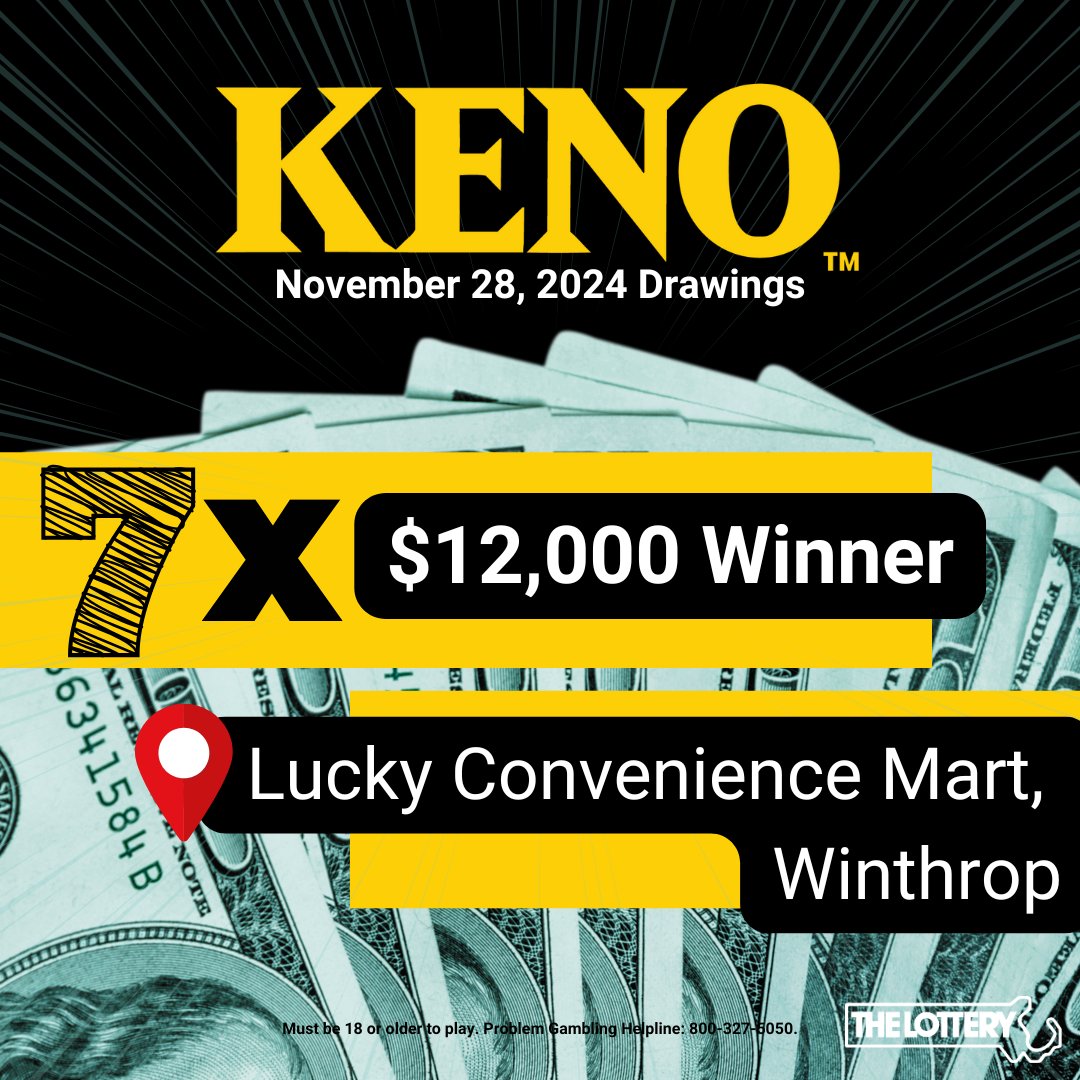 MAStateLottery's tweet photo. Wow ๐คฉ It was a HAPPY Thanksgiving in #Winthrop!
#MassLottery
#StateOfWinning
#Keno https://t.co/7lcqNXWRcb