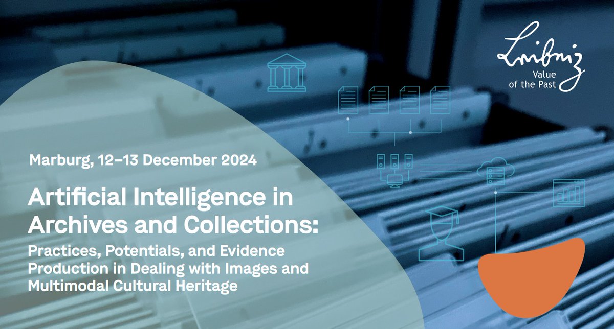 Herder-Institut für hist. Ostmitteleuropaforschung (@leibnizhi) on Twitter photo Hybrid #Conference 𝗔𝗿𝘁𝗶𝗳𝗶𝗰𝗶𝗮𝗹 𝗜𝗻𝘁𝗲𝗹𝗹𝗶𝗴𝗲𝗻𝗰𝗲 𝗶𝗻 𝗔𝗿𝗰𝗵𝗶𝘃𝗲𝘀 𝗮𝗻𝗱 𝗖𝗼𝗹𝗹𝗲𝗰𝘁𝗶𝗼𝗻𝘀 | Marburg | 12-13 December 2024
Organised by
<a href="/ValuesPast/">Leibniz Forschungsverbund ‚Wert der Vergangenheit‘</a> by <a href="/LeibnizWGL/">Leibniz-Gemeinschaft</a>
<a href="/LeibnizHI/">Herder-Institut für hist. Ostmitteleuropaforschung</a>
<a href="/leizarchaeology/">Leibniz-Zentrum für Archäologie (LEIZA)</a>
<a href="/NFDI4memory/">NFDI 4Memory (@NFDI4memory@nfdi.social)</a>
REGISTRATION & PROGRAM: herder-institut.de/event/conferen… Hybrid #Conference 𝗔𝗿𝘁𝗶𝗳𝗶𝗰𝗶𝗮𝗹 𝗜𝗻𝘁𝗲𝗹𝗹𝗶𝗴𝗲𝗻𝗰𝗲 𝗶𝗻 𝗔𝗿𝗰𝗵𝗶𝘃𝗲𝘀 𝗮𝗻𝗱 𝗖𝗼𝗹𝗹𝗲𝗰𝘁𝗶𝗼𝗻𝘀 | Marburg | 12-13 December 2024
Organised by
<a href="/ValuesPast/">Leibniz Forschungsverbund ‚Wert der Vergangenheit‘</a> by <a href="/LeibnizWGL/">Leibniz-Gemeinschaft</a>
<a href="/LeibnizHI/">Herder-Institut für hist. Ostmitteleuropaforschung</a>
<a href="/leizarchaeology/">Leibniz-Zentrum für Archäologie (LEIZA)</a>
<a href="/NFDI4memory/">NFDI 4Memory (@NFDI4memory@nfdi.social)</a>
REGISTRATION & PROGRAM: herder-institut.de/event/conferen…